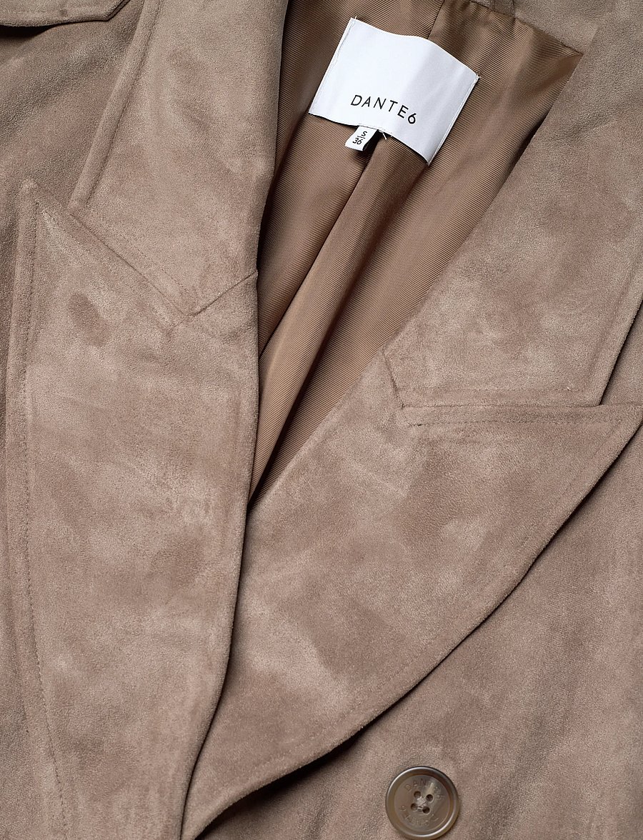 Dante6 - Dante6-Solen faux suede trenchcoat - trenchcoats - stone - 5