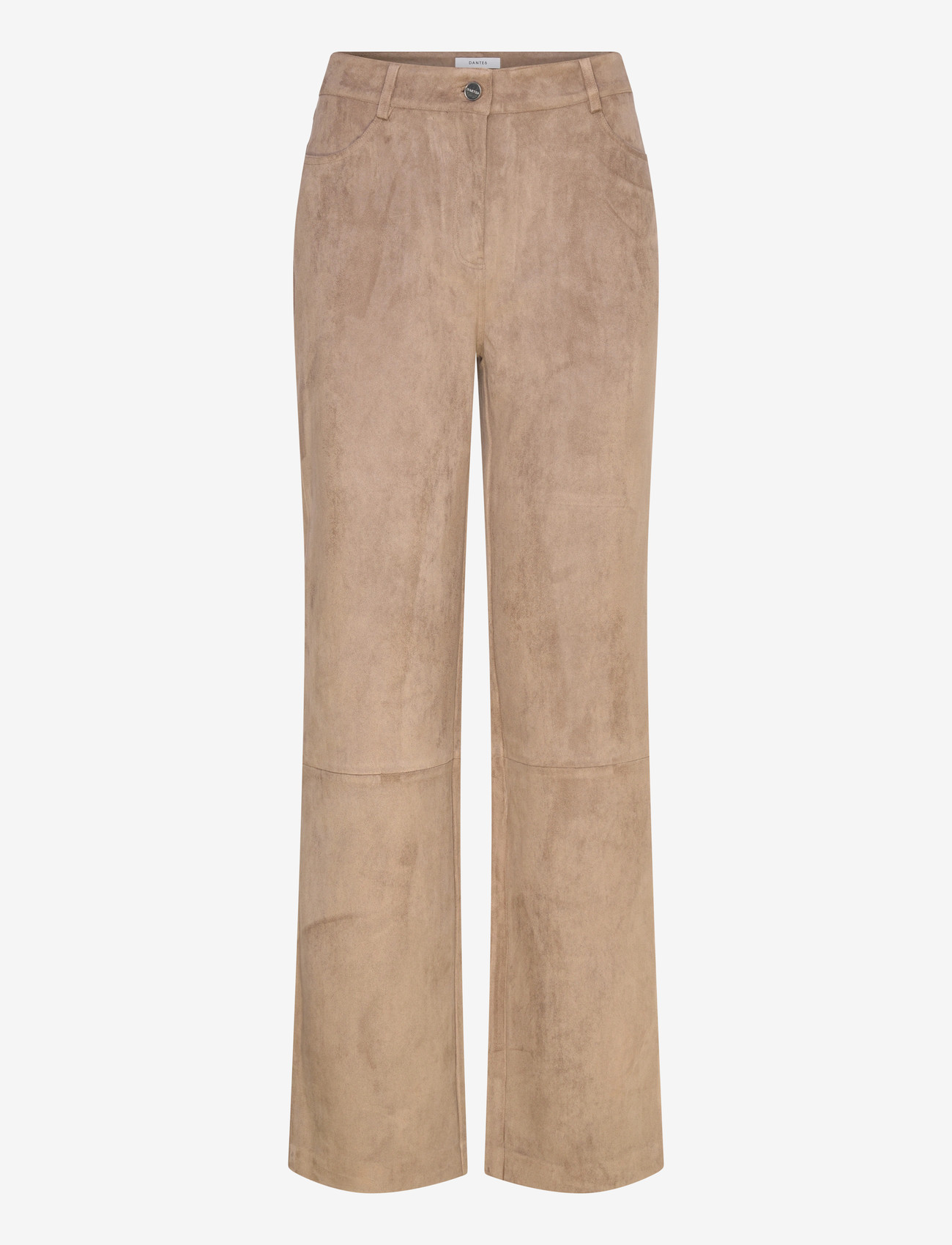 Dante6 - Dante6-Carmen faux suede pants - bukser med lige ben - stone - 0