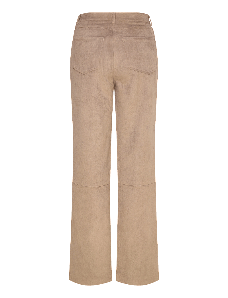 Dante6 - Dante6-Carmen faux suede pants - bukser med lige ben - stone - 1