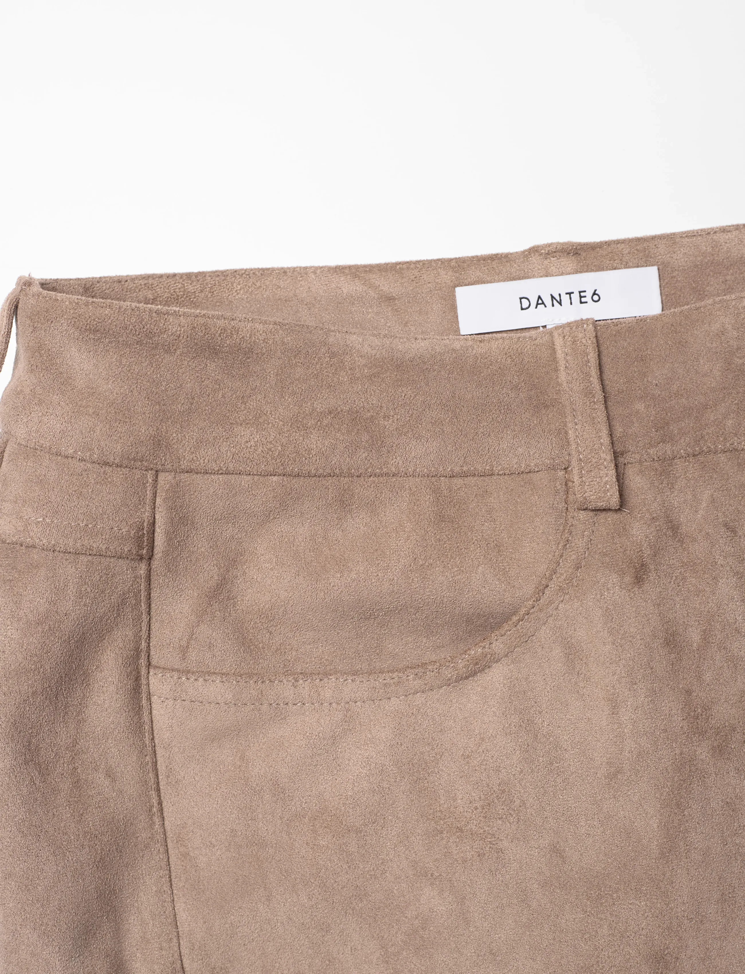 Dante6 - Dante6-Carmen faux suede pants - buxur með beinum skálmum - stone - 2