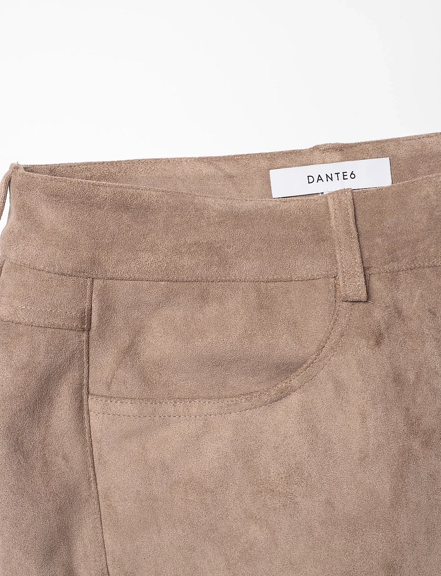 Dante6 - Dante6-Carmen faux suede pants - hose mit geradem bein - stone - 2