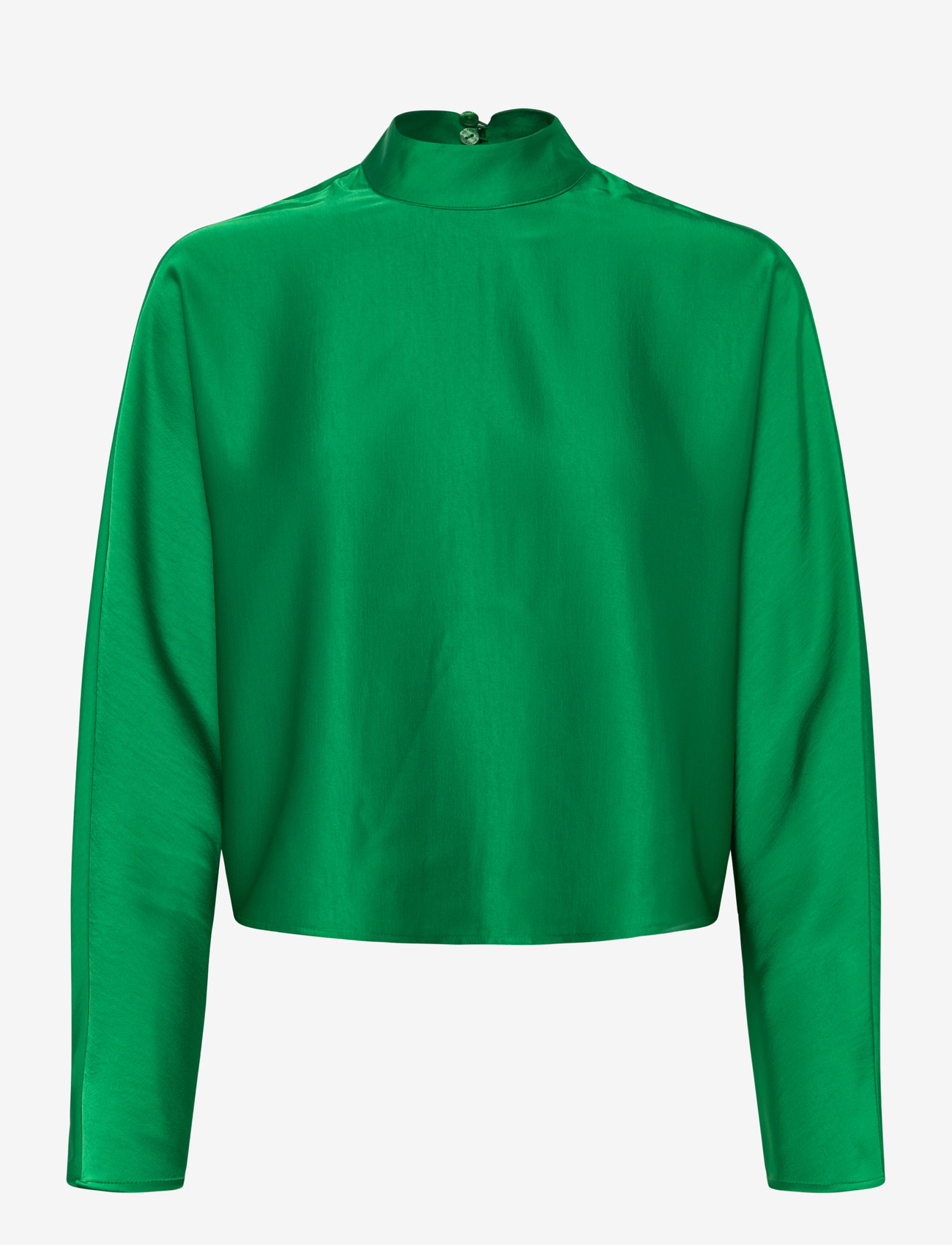 Dante6 Dante6-Lorelle satin bow top - Långärmade blusar - ULTRA GREEN / green