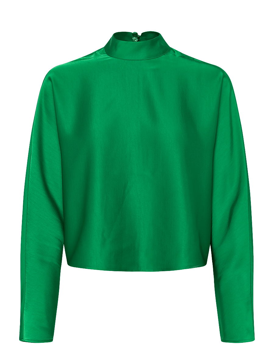 Dante6 - Dante6-Lorelle satin bow top - pikkade varrukatega pluusid - ultra green - 0