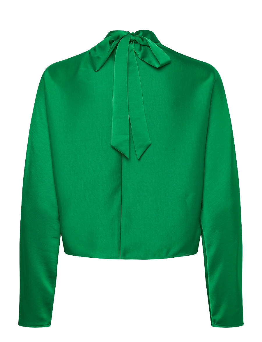 Dante6 - Dante6-Lorelle satin bow top - pikkade varrukatega pluusid - ultra green - 1
