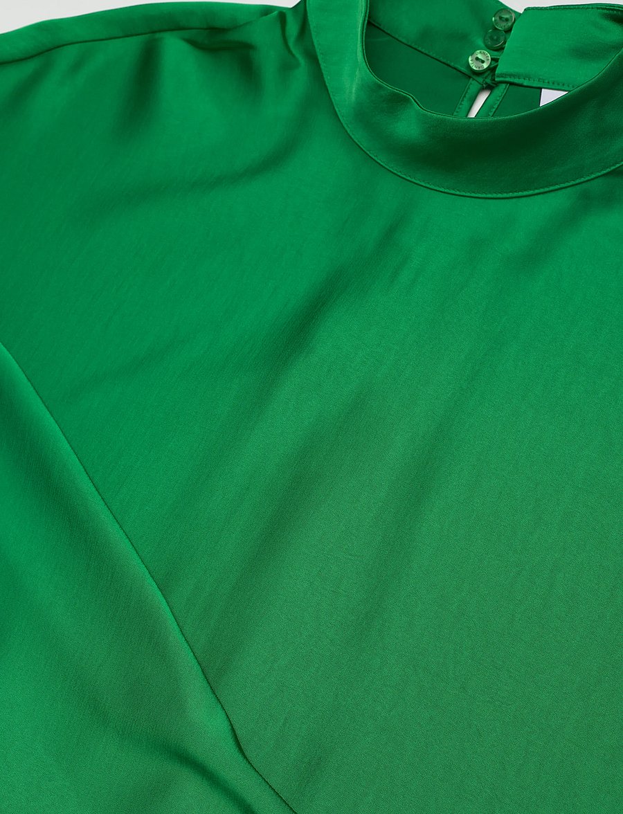 Dante6 - Dante6-Lorelle satin bow top - pikkade varrukatega pluusid - ultra green - 2