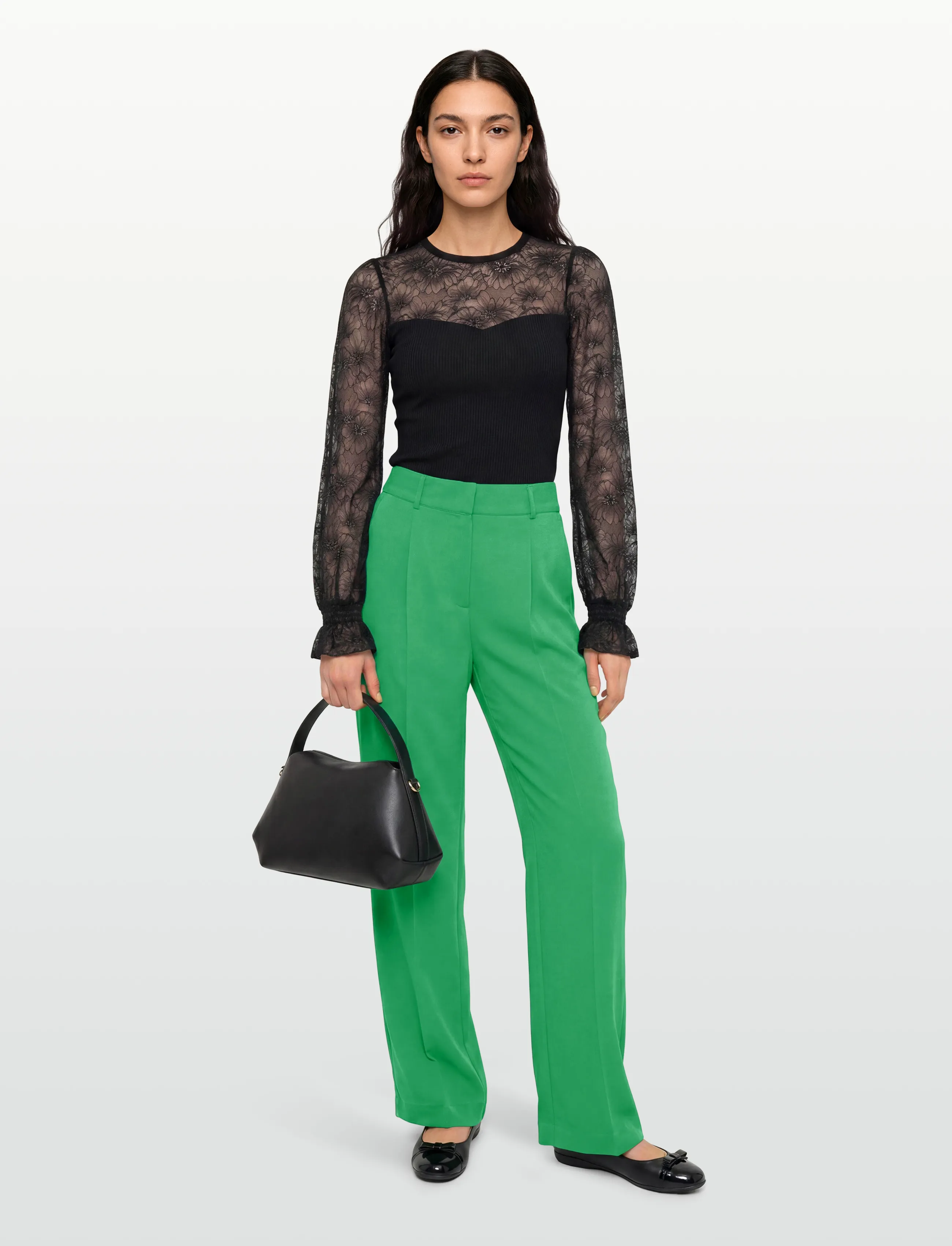 Dante6 Dante6-Jules Satin Smart Pants, 40, Green, Bukser > Brede Ben, Dame