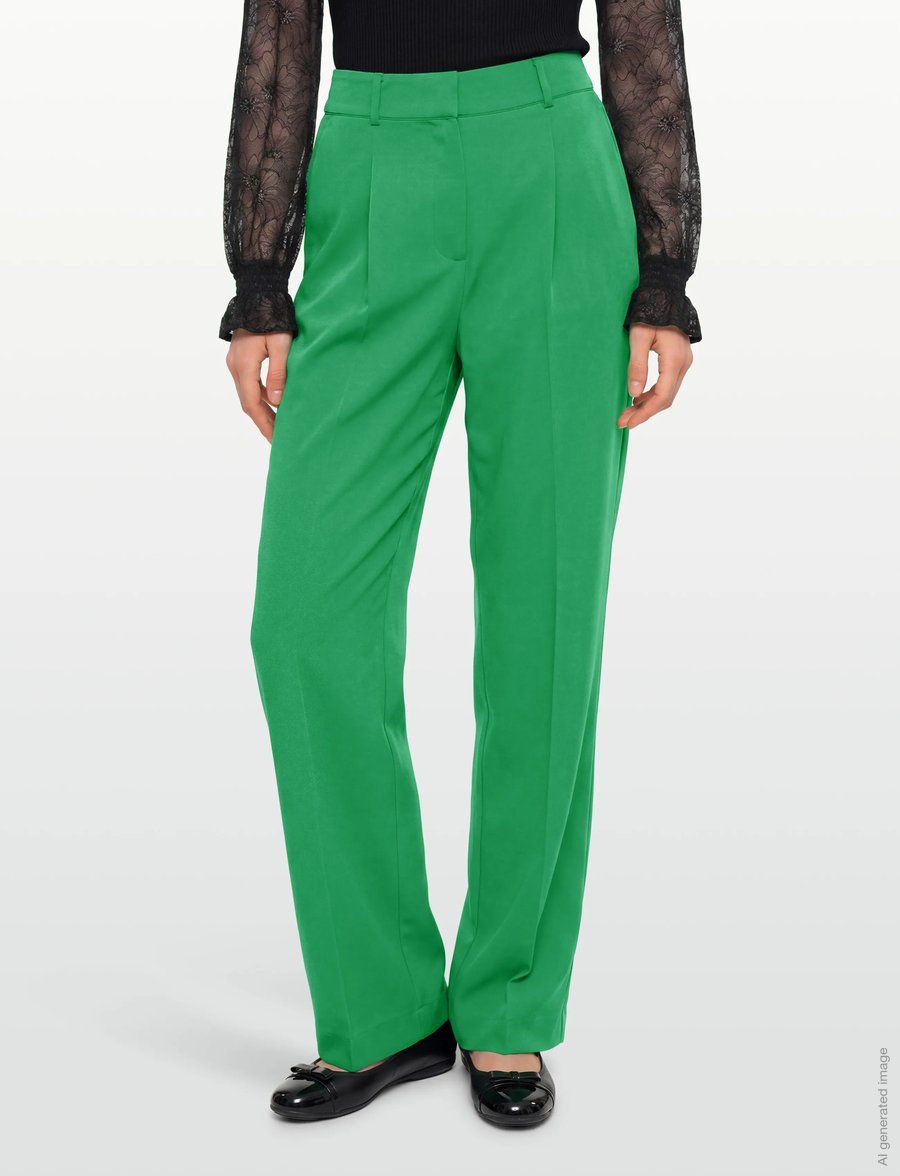 Dante6 - Dante6-Jules satin smart pants - vida byxor - ultra green - 3