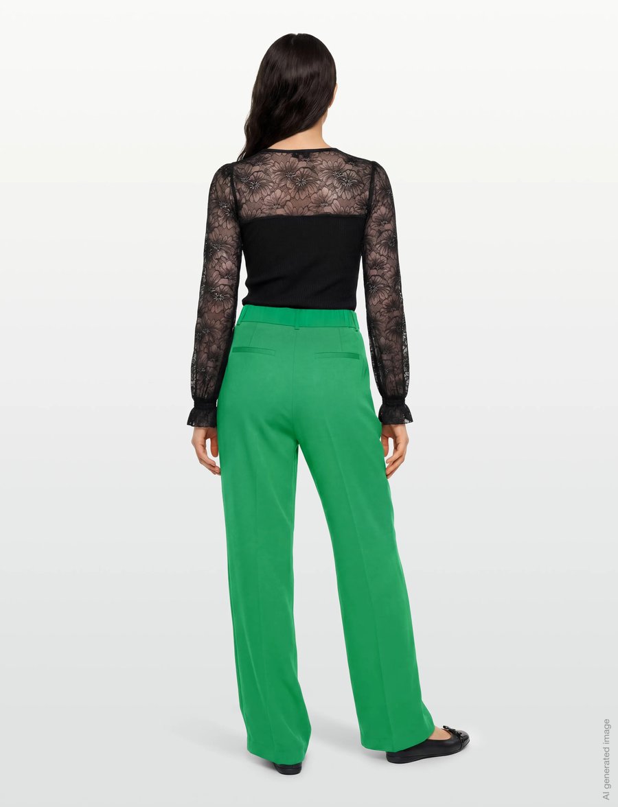 Dante6 - Dante6-Jules satin smart pants - vida byxor - ultra green - 4