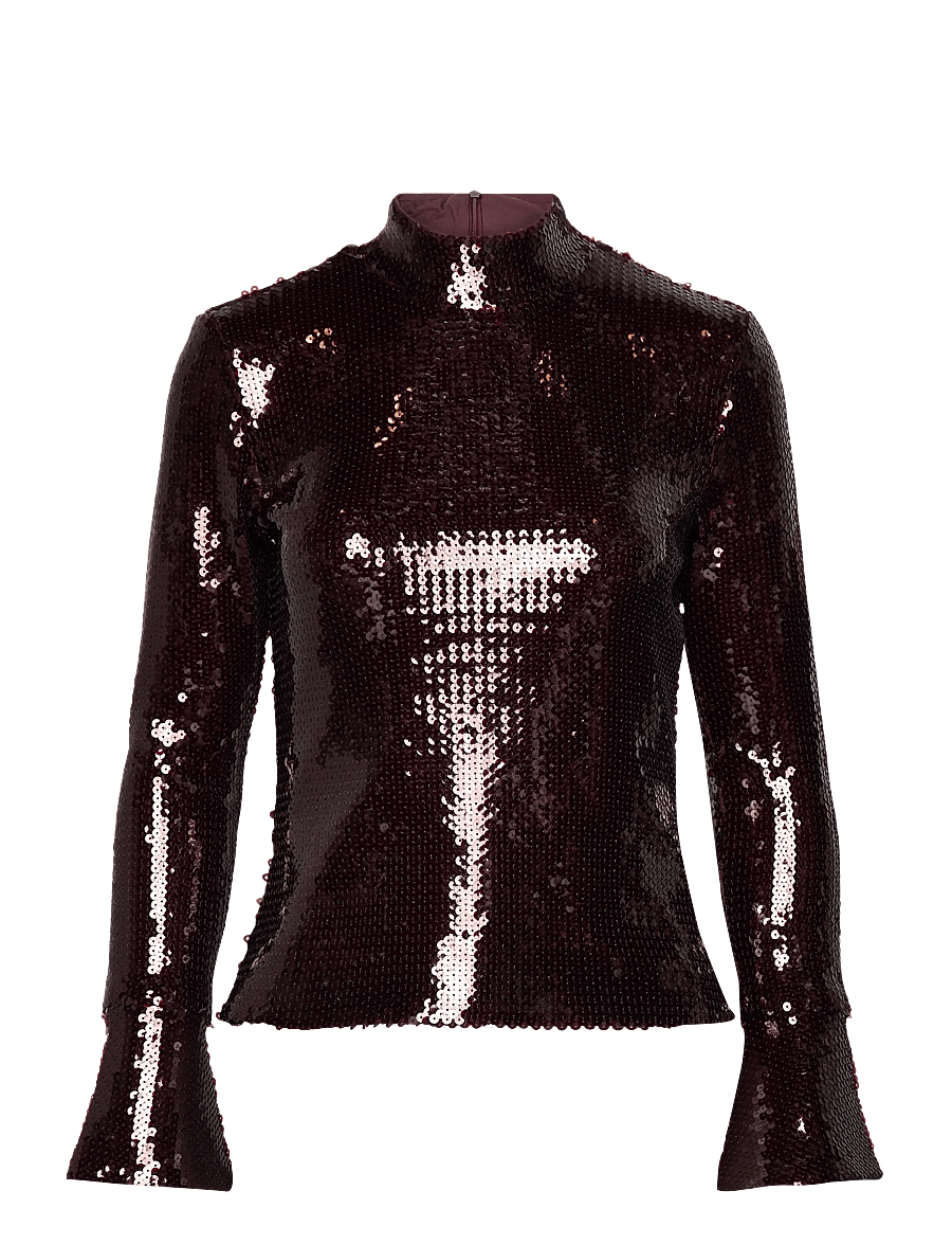 Dante6 - Dante6-Paige sequins top - erityistilaisuudet - dark cherry - 1
