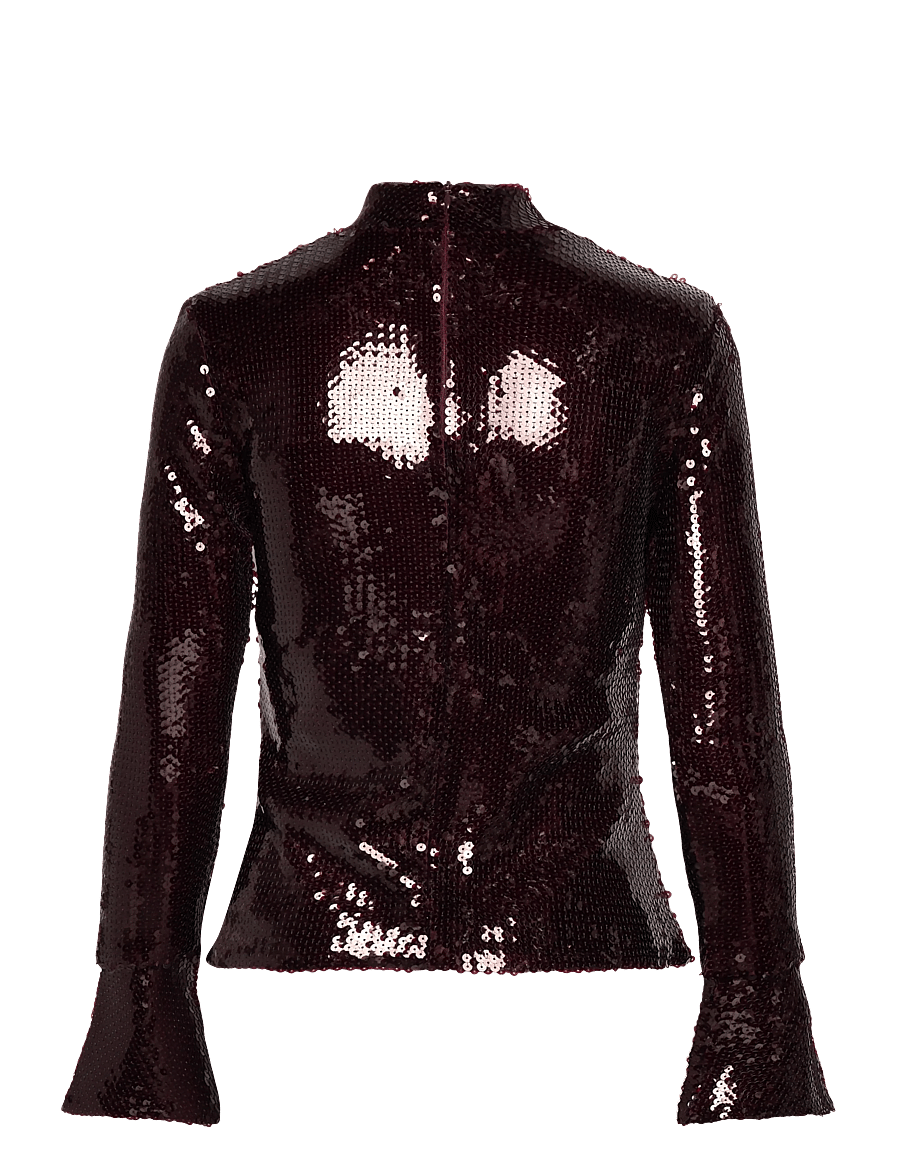 Dante6 - Dante6-Paige sequins top - erityistilaisuudet - dark cherry - 2
