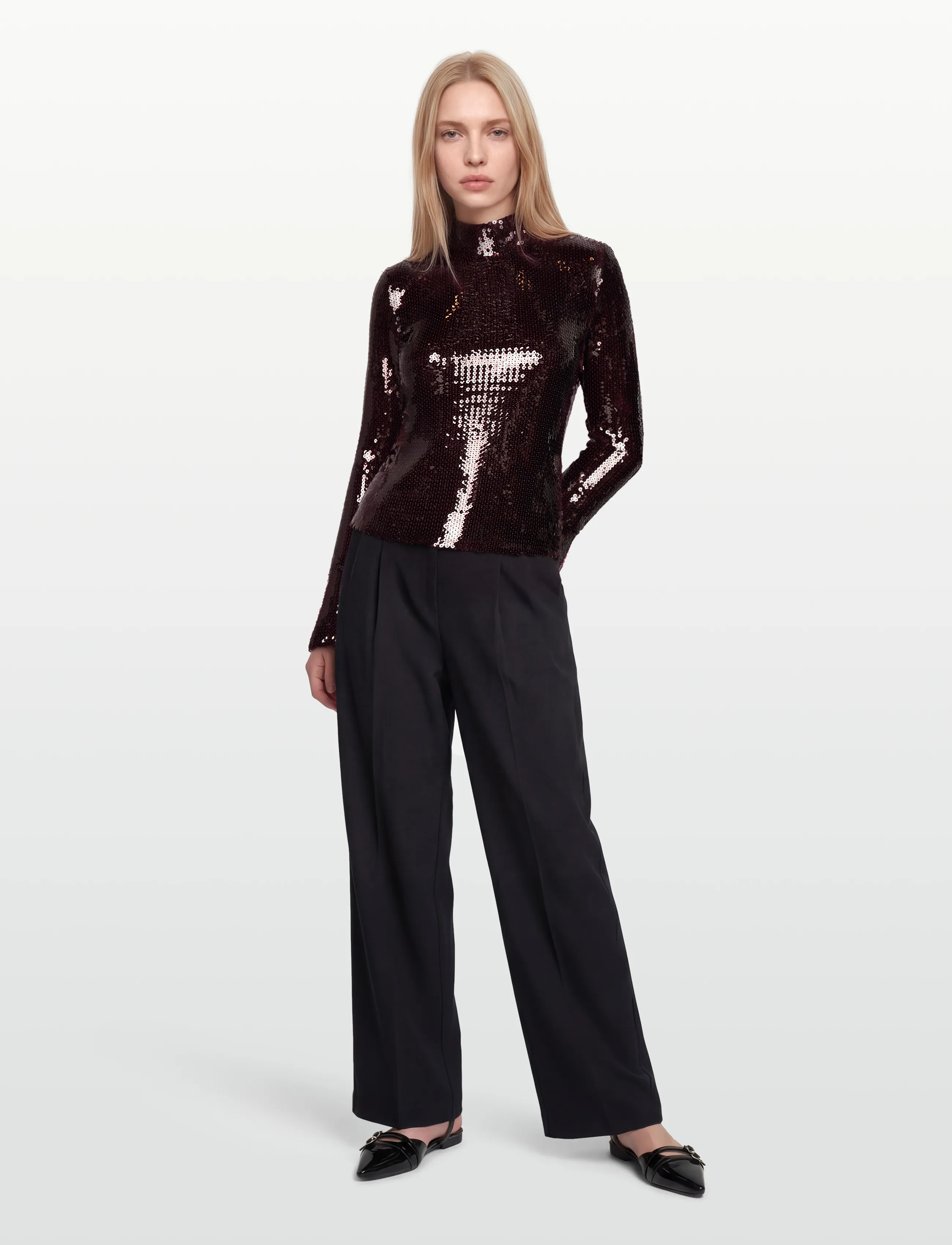 Dante6 -Paige Sequins Top, 36, Oberteile, Burgunderrot - Party Frauen