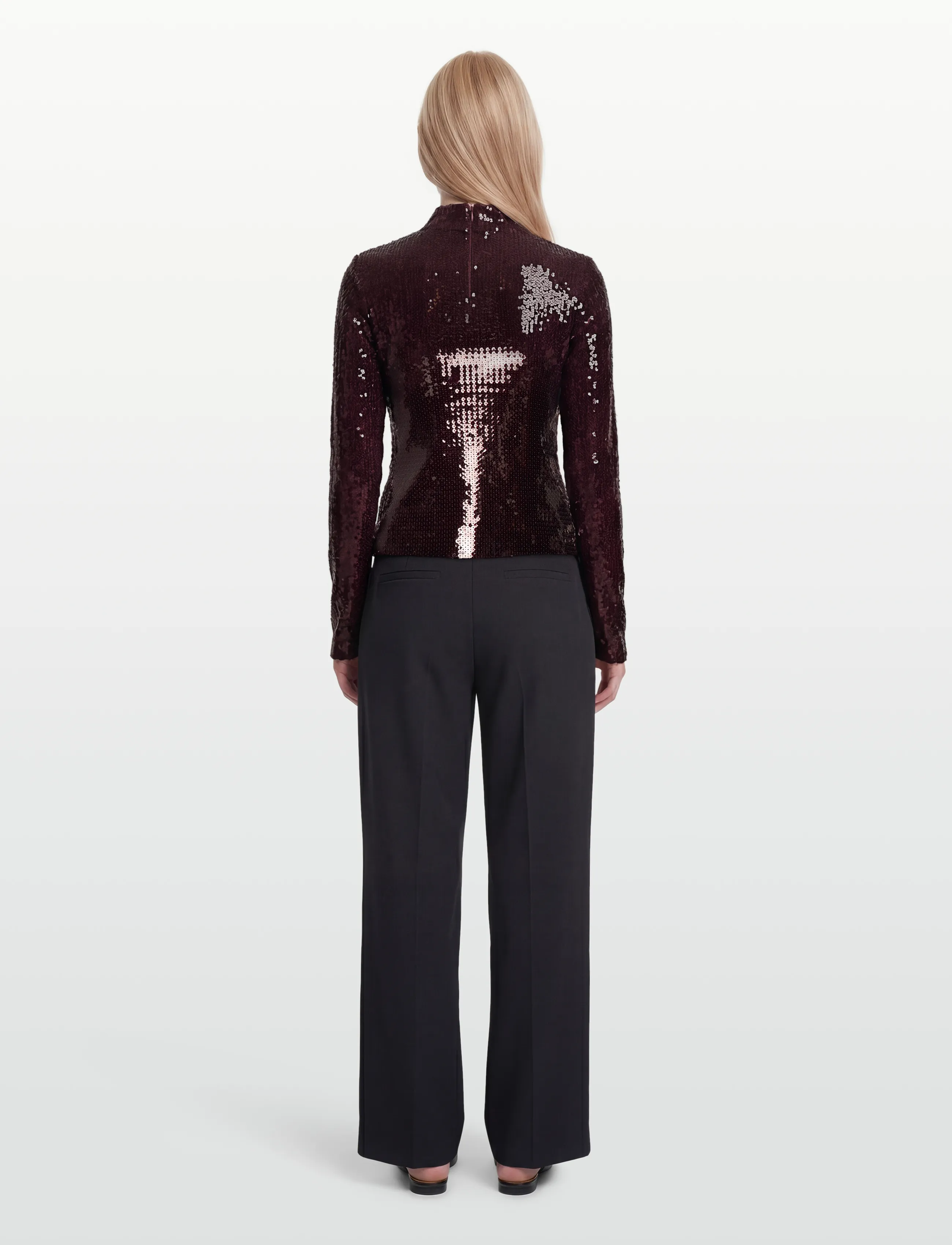 Dante6 - Dante6-Paige sequins top - festtoppe - dark cherry - 4