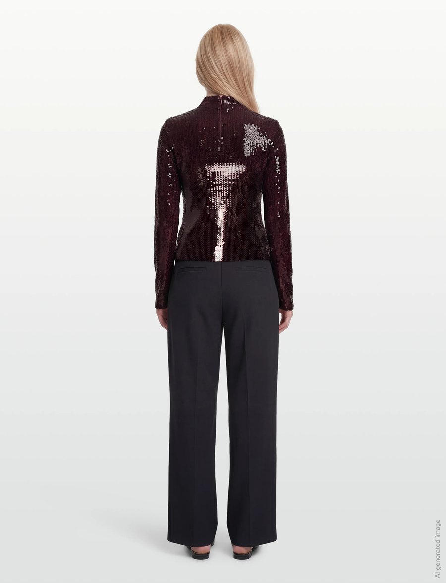 Dante6 - Dante6-Paige sequins top - erityistilaisuudet - dark cherry - 4