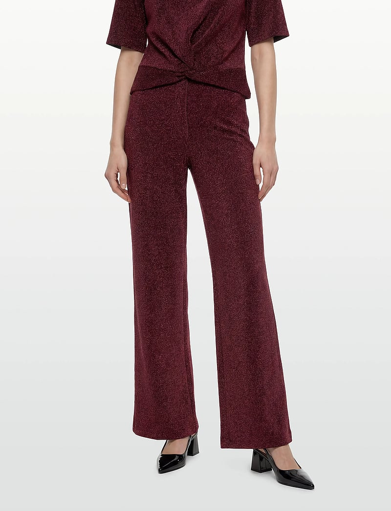 Dante6 - Dante6-Noemia lurex pants - hosen mit weitem bein - dark cherry - 3