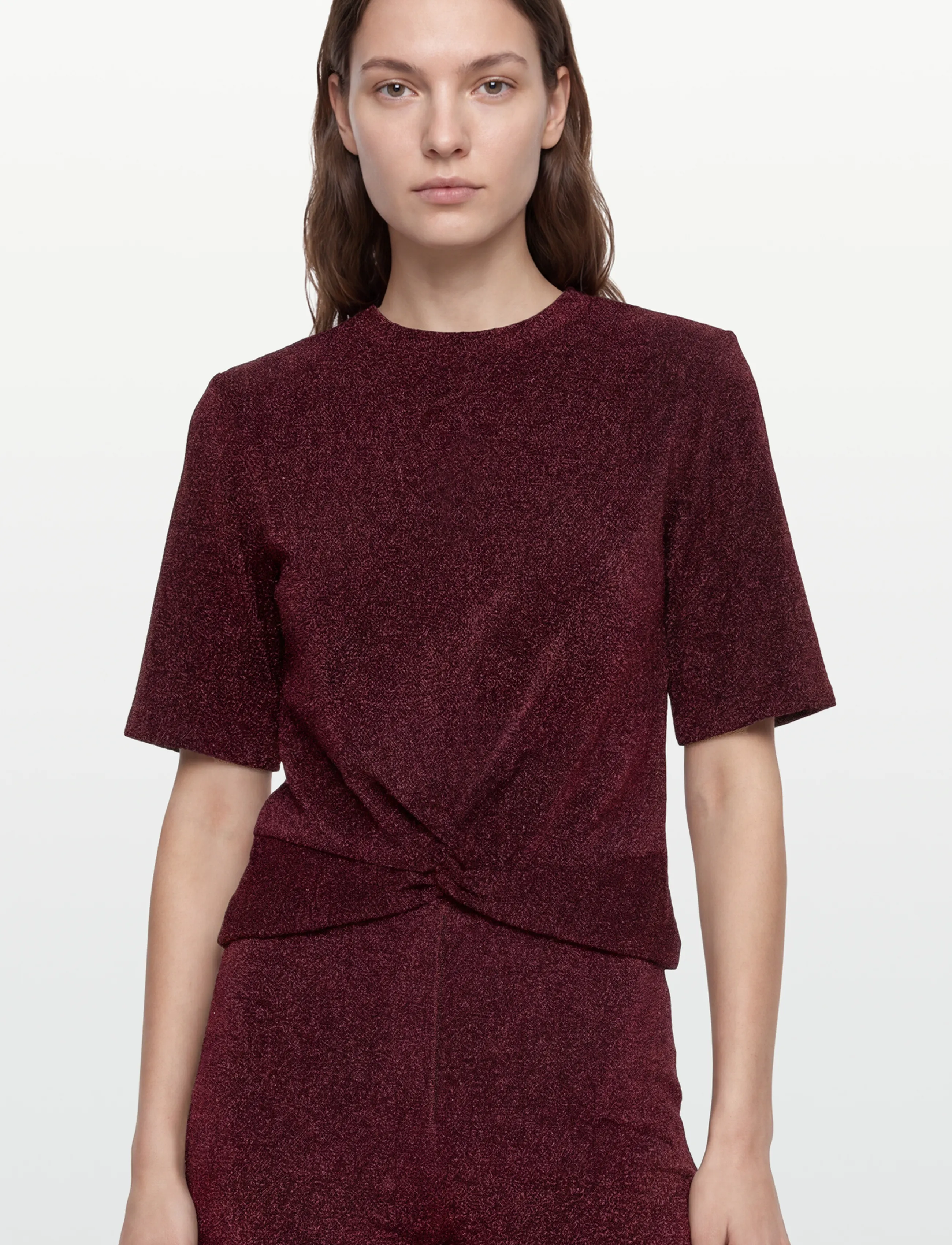 Dante6 - Dante6-Fantina lurex top - t-shirts - dark cherry - 3