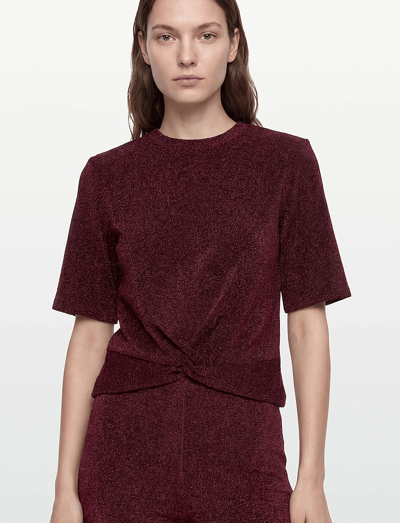 Dante6 - Dante6-Fantina lurex top - t-särgid - dark cherry - 3
