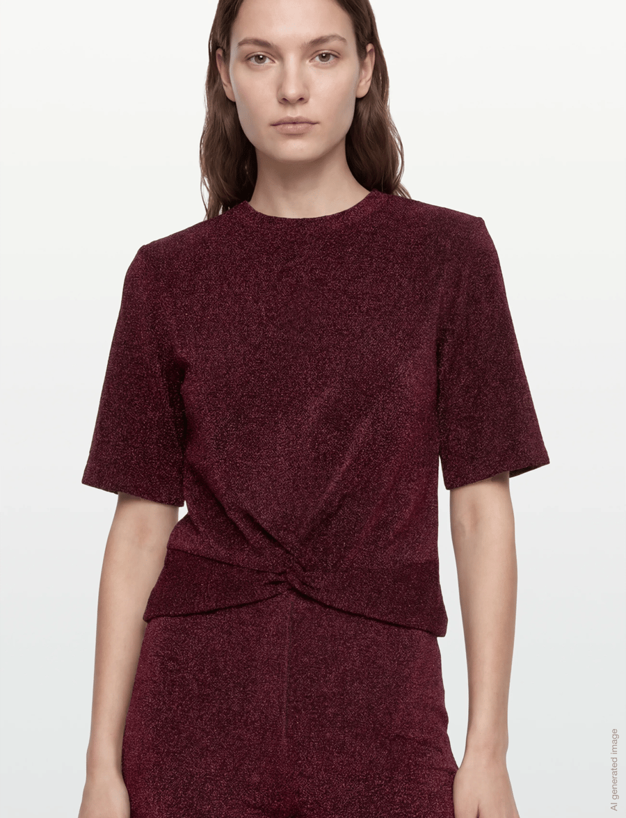Dante6 - Dante6-Fantina lurex top - t-shirts - dark cherry - 3