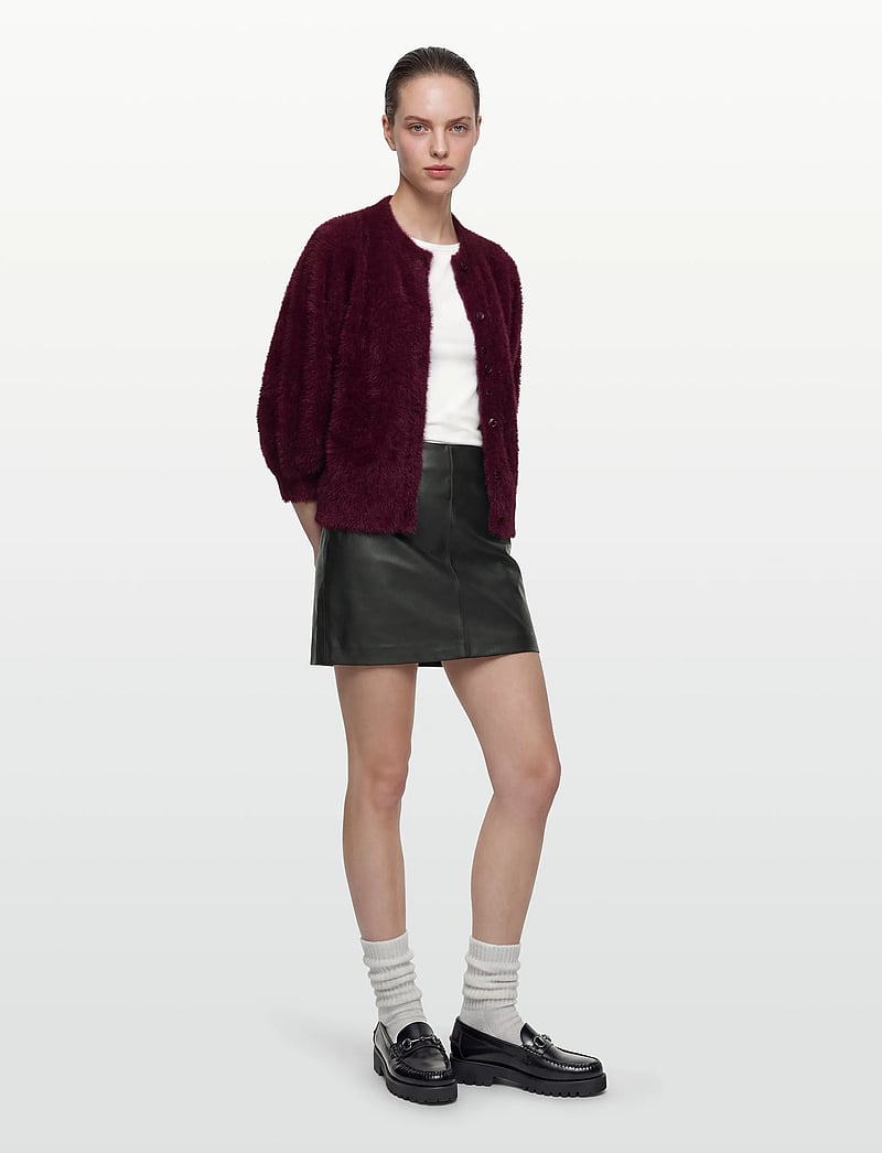 Dante6 - Dante6-Meganne cardigan - koftor - mulberry red - 0