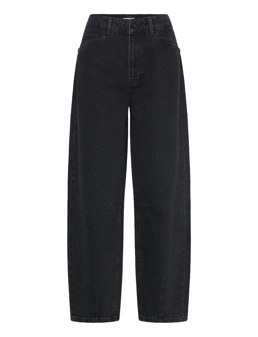Dante6 - Dante6-Gaia rhinestone jeans - barrel jeans - washed black - 0