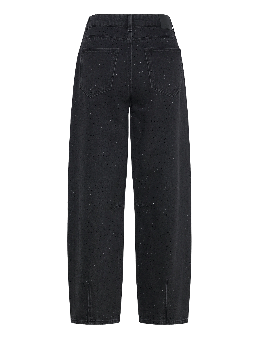 Dante6 - Dante6-Gaia rhinestone jeans - barrel jeans - washed black - 1