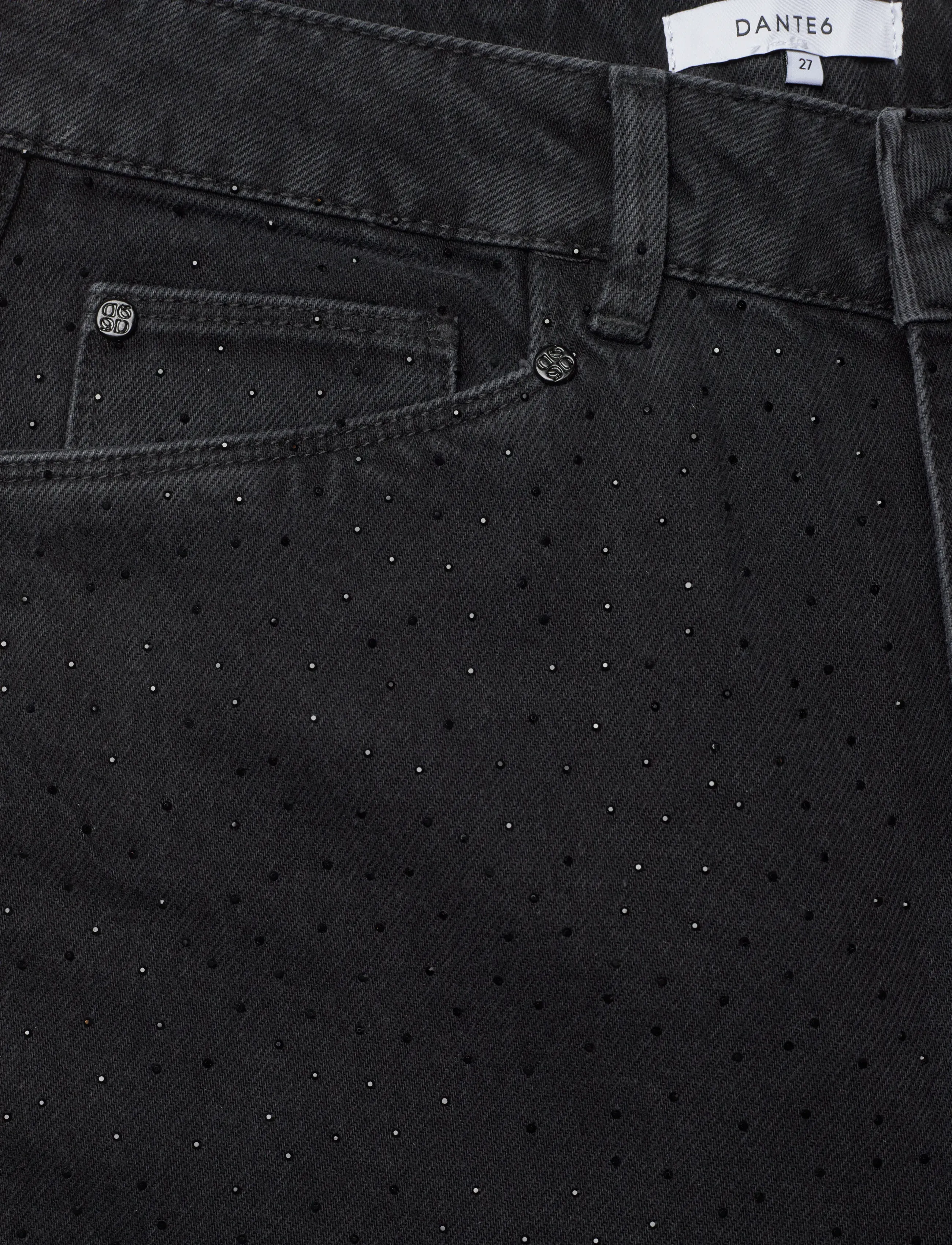 Dante6 - Dante6-Gaia rhinestone jeans - barrel jeans - washed black - 2