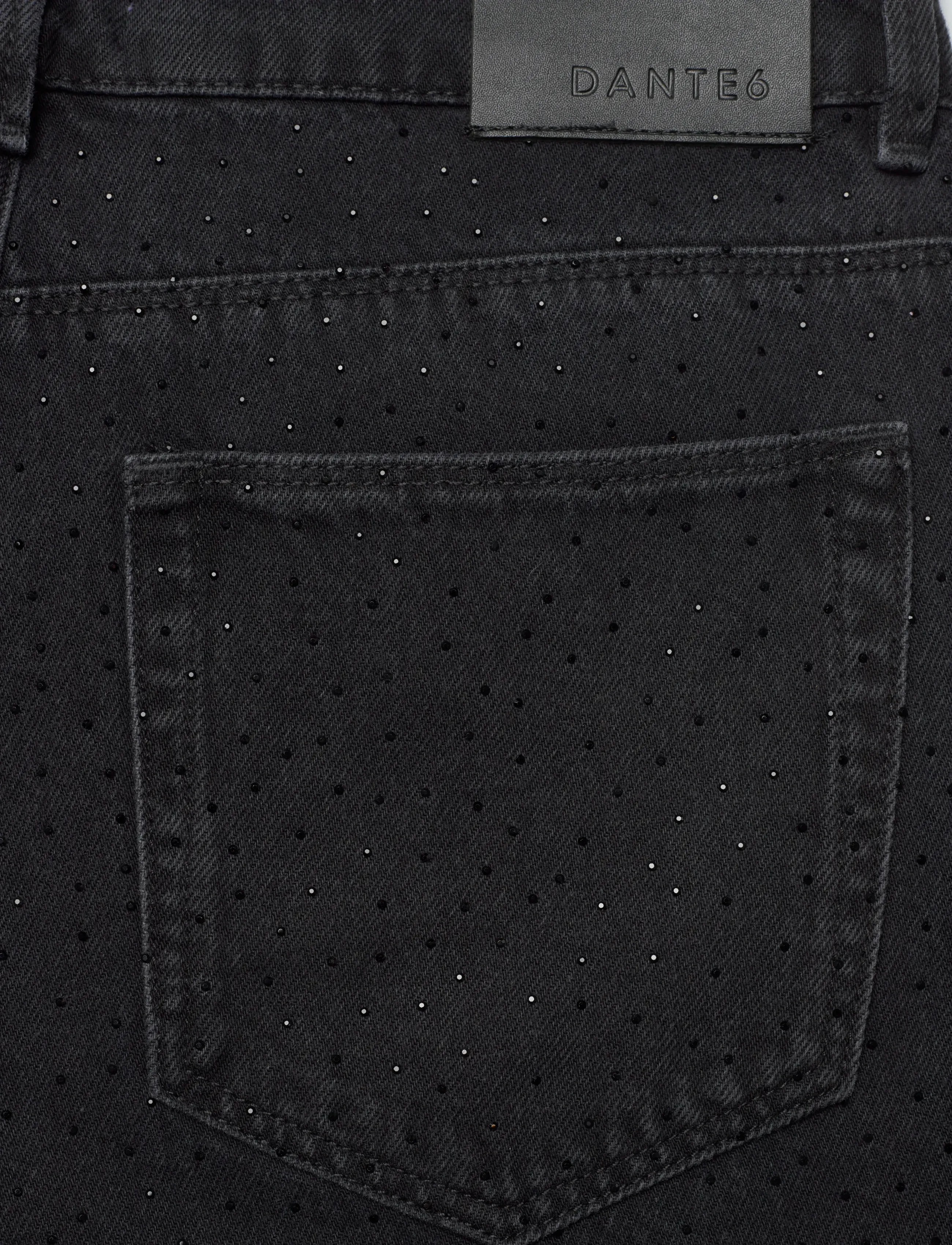 Dante6 - Dante6-Gaia rhinestone jeans - barrel jeans - washed black - 4