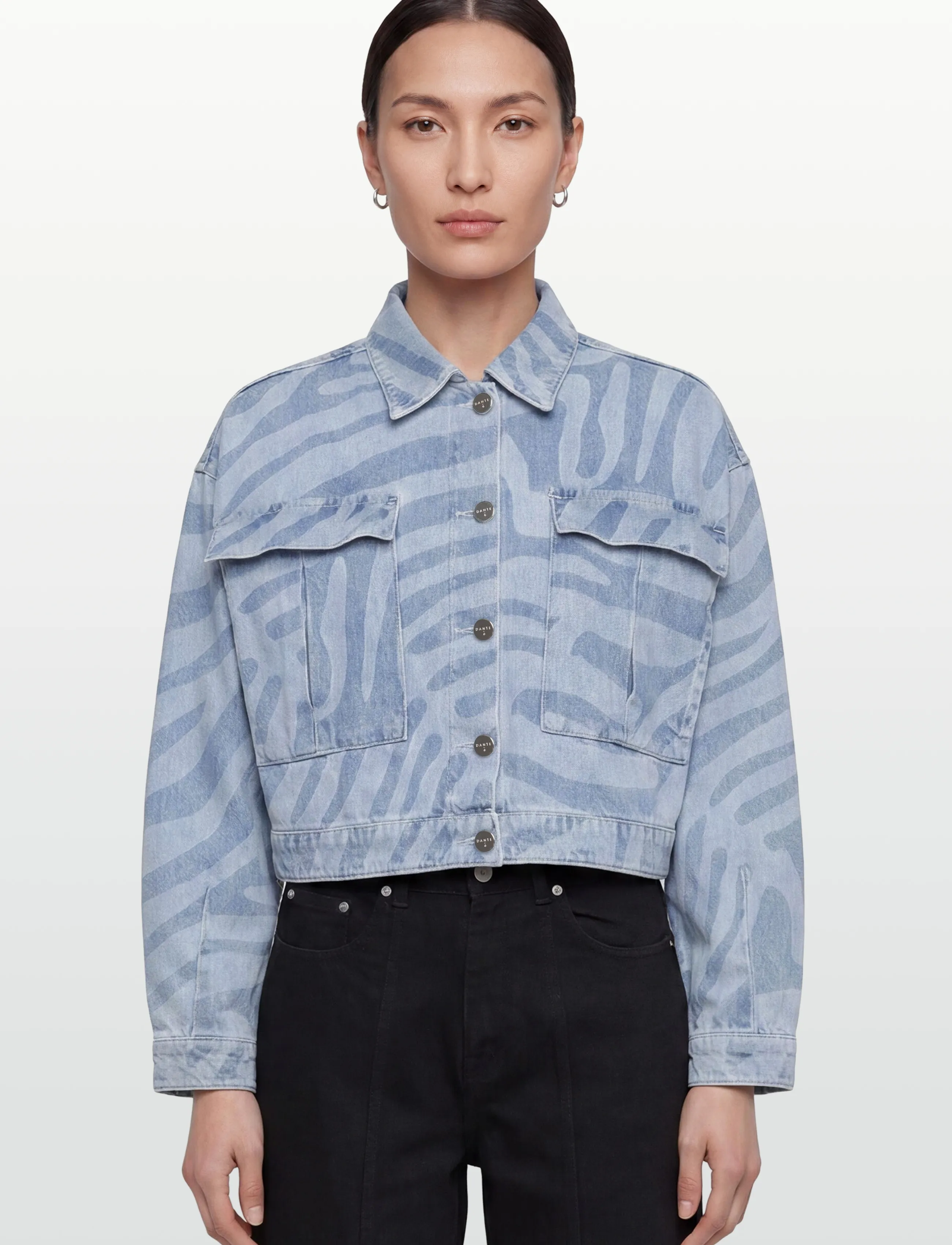 Dante6 - Dante6-Spring printed denim jacket - frühlingsjacken - skywash blue - 3