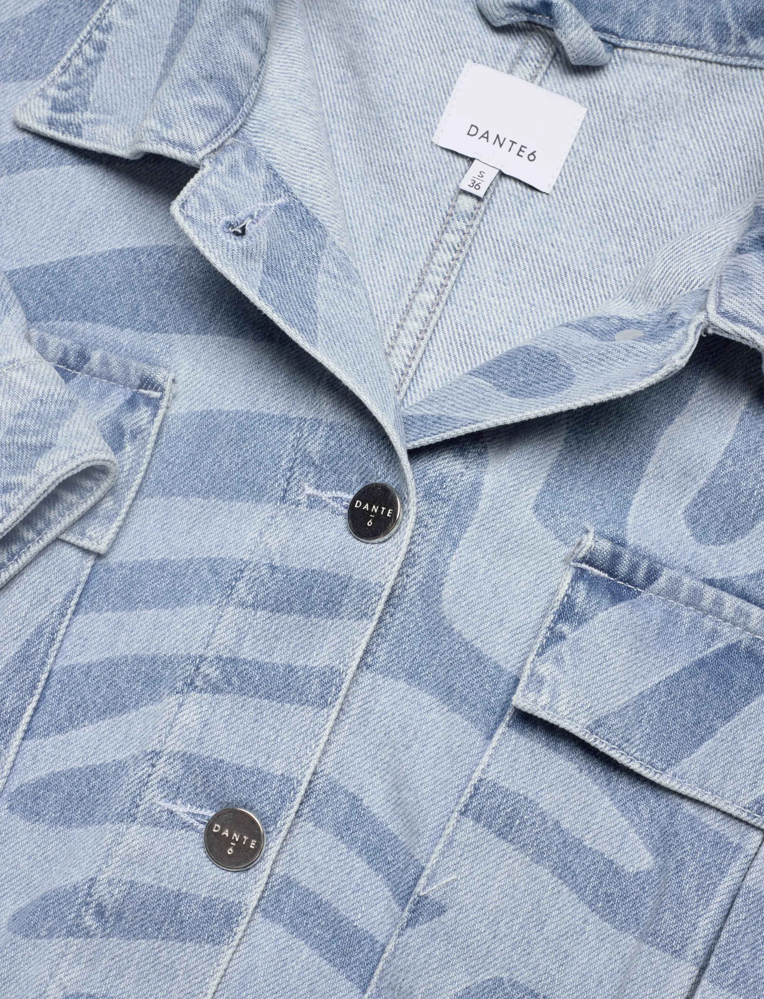 Dante6 - Dante6-Spring printed denim jacket - frühlingsjacken - skywash blue - 5