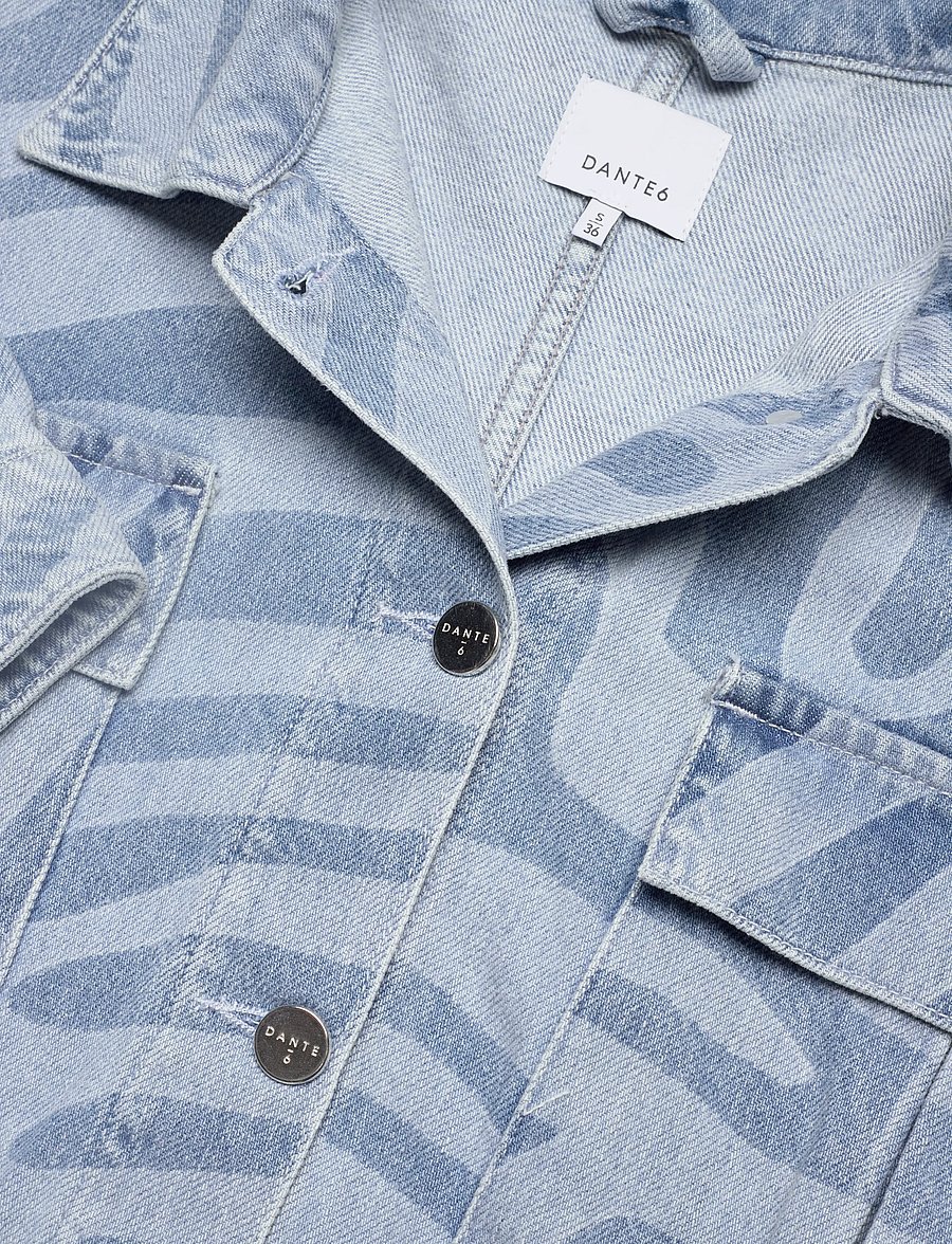 Dante6 - Dante6-Spring printed denim jacket - vorjakkar - skywash blue - 5