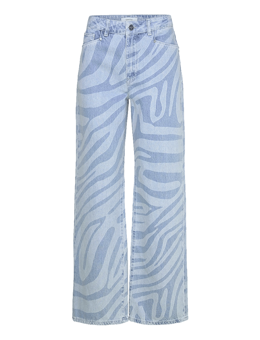 Dante6 - Dante6-Nuit wide leg printed jeans - brede jeans - skywash blue - 1