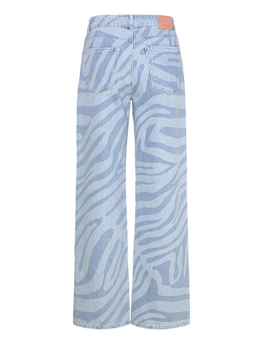 Dante6 - Dante6-Nuit wide leg printed jeans - brede jeans - skywash blue - 2