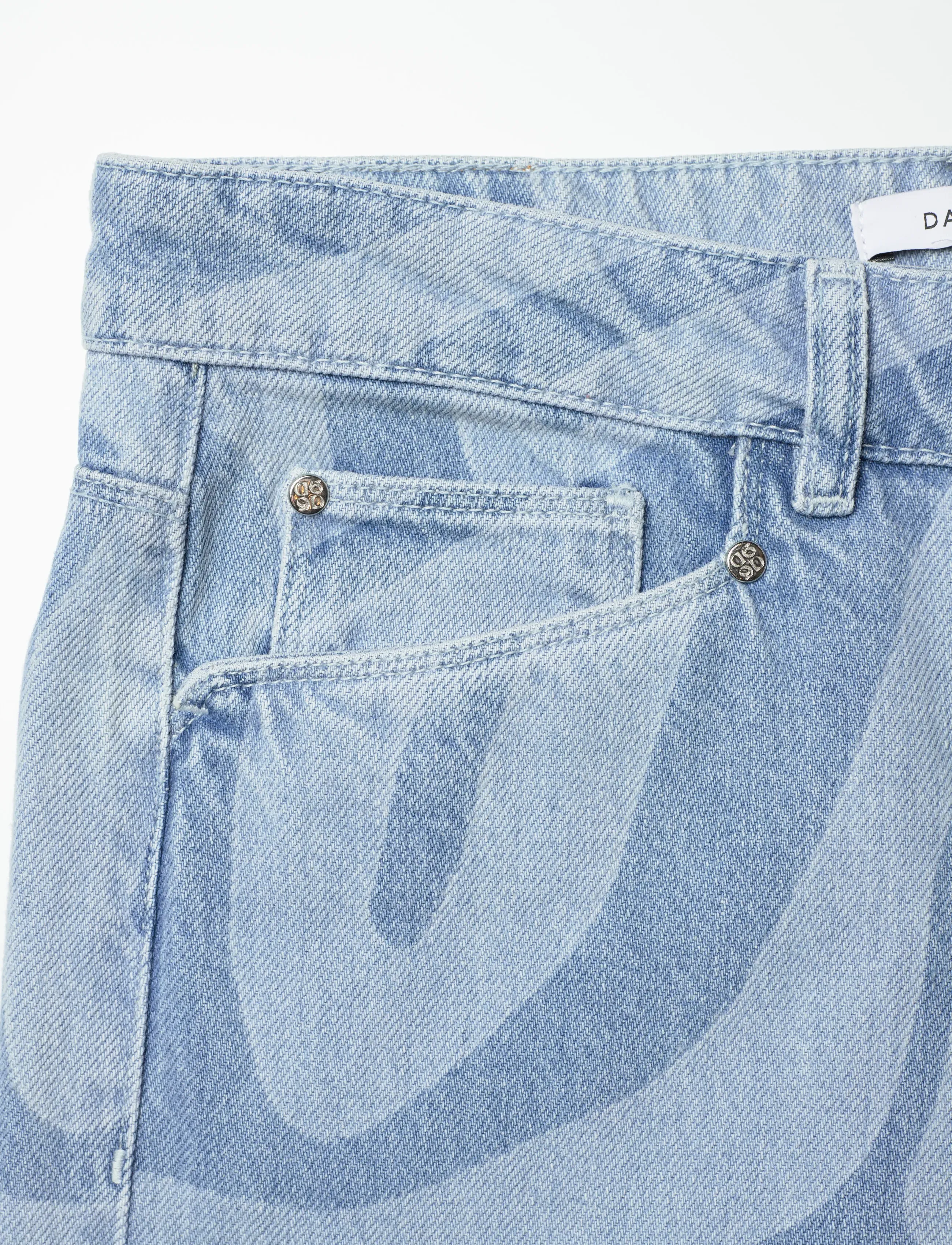 Dante6 - Dante6-Nuit wide leg printed jeans - brede jeans - skywash blue - 5