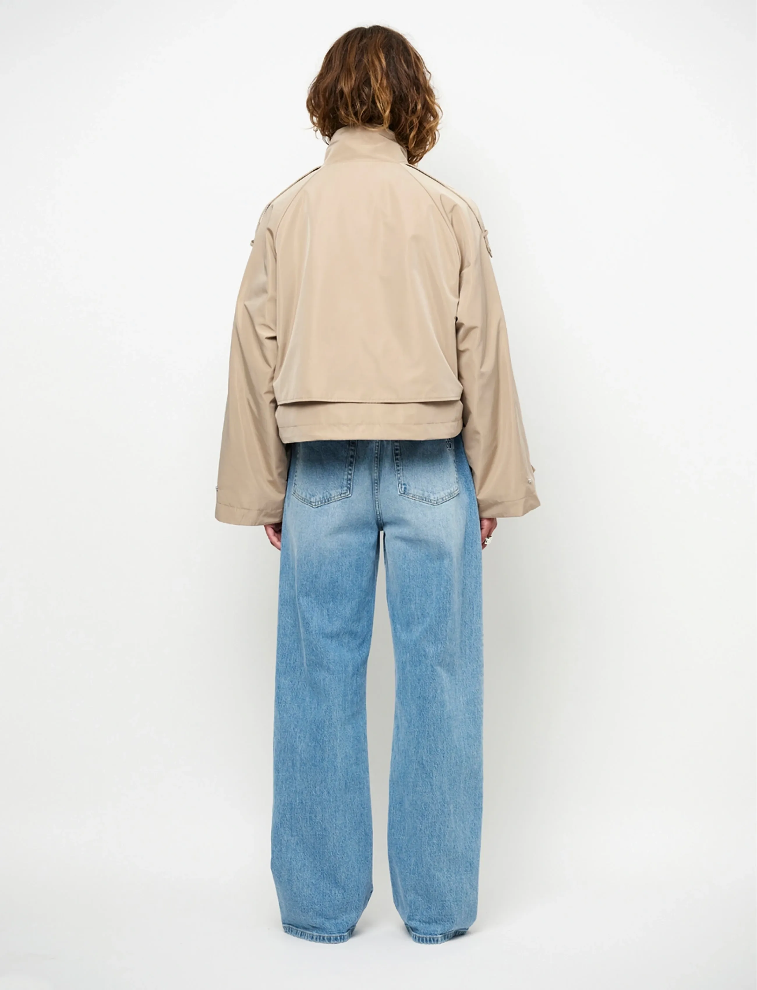 Dante6 - Dante6-Duane cape cropped trenchcoat - sand beige - 4