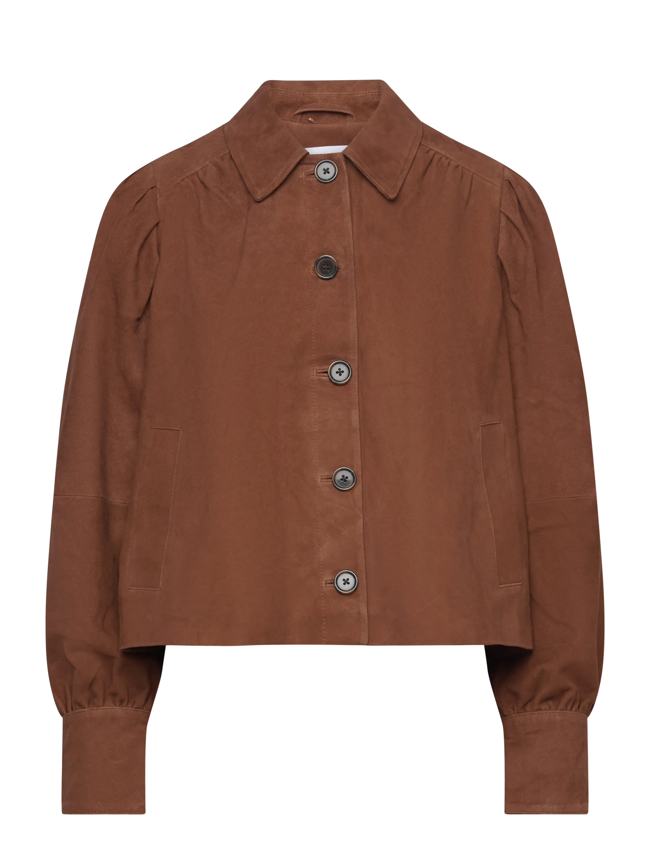 Dante6 - Dante6-Micaiah cropped suede jacket - cognac - 1