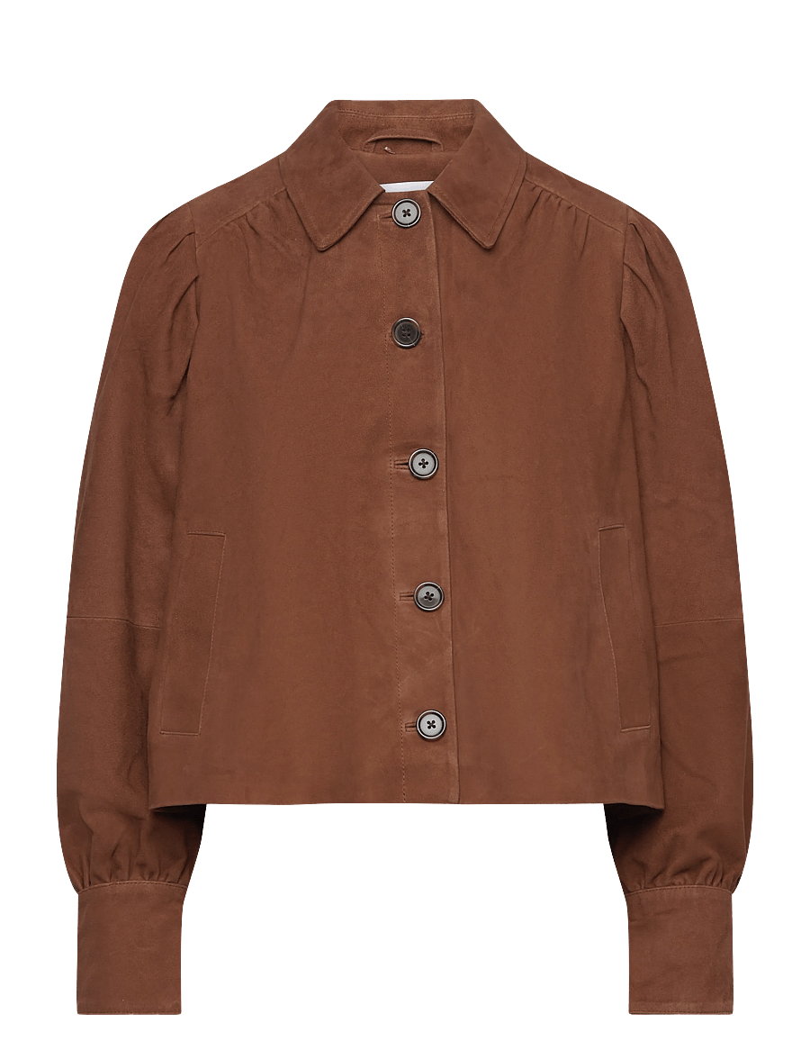 Dante6 - Dante6-Micaiah cropped suede jacket - cognac - 1