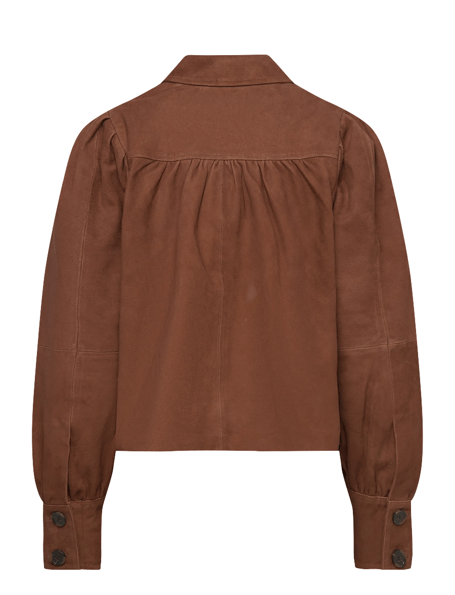 Dante6 - Dante6-Micaiah cropped suede jacket - cognac - 2