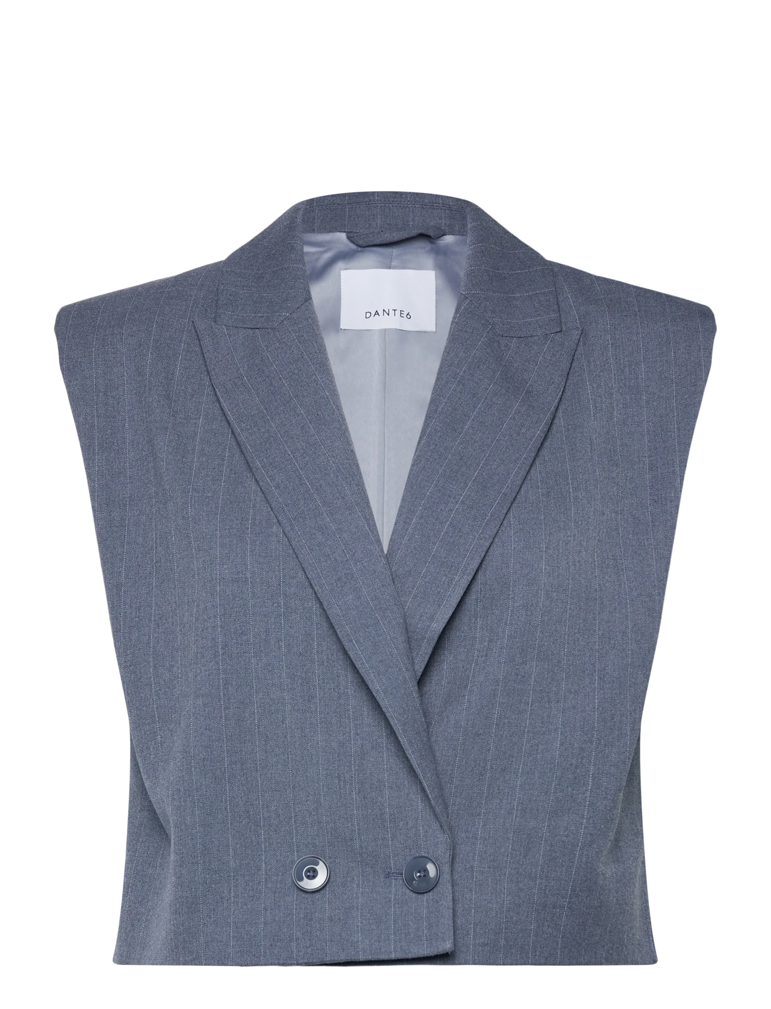 Dante6 Dante6-Jarod pinstripe gilet - Wedding guests - STEEL BLUE / blue