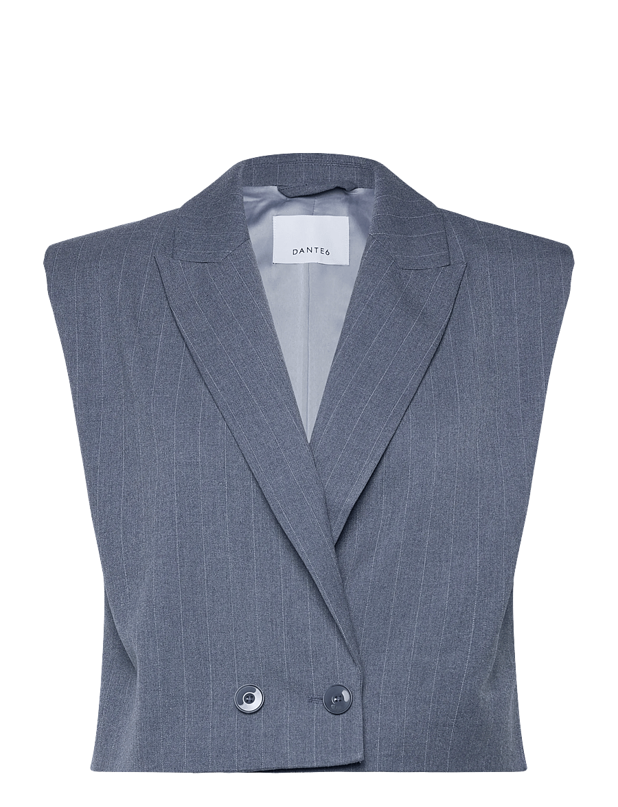 Dante6 - Dante6-Jarod pinstripe gilet - zweireihige blazer - steel blue - 1