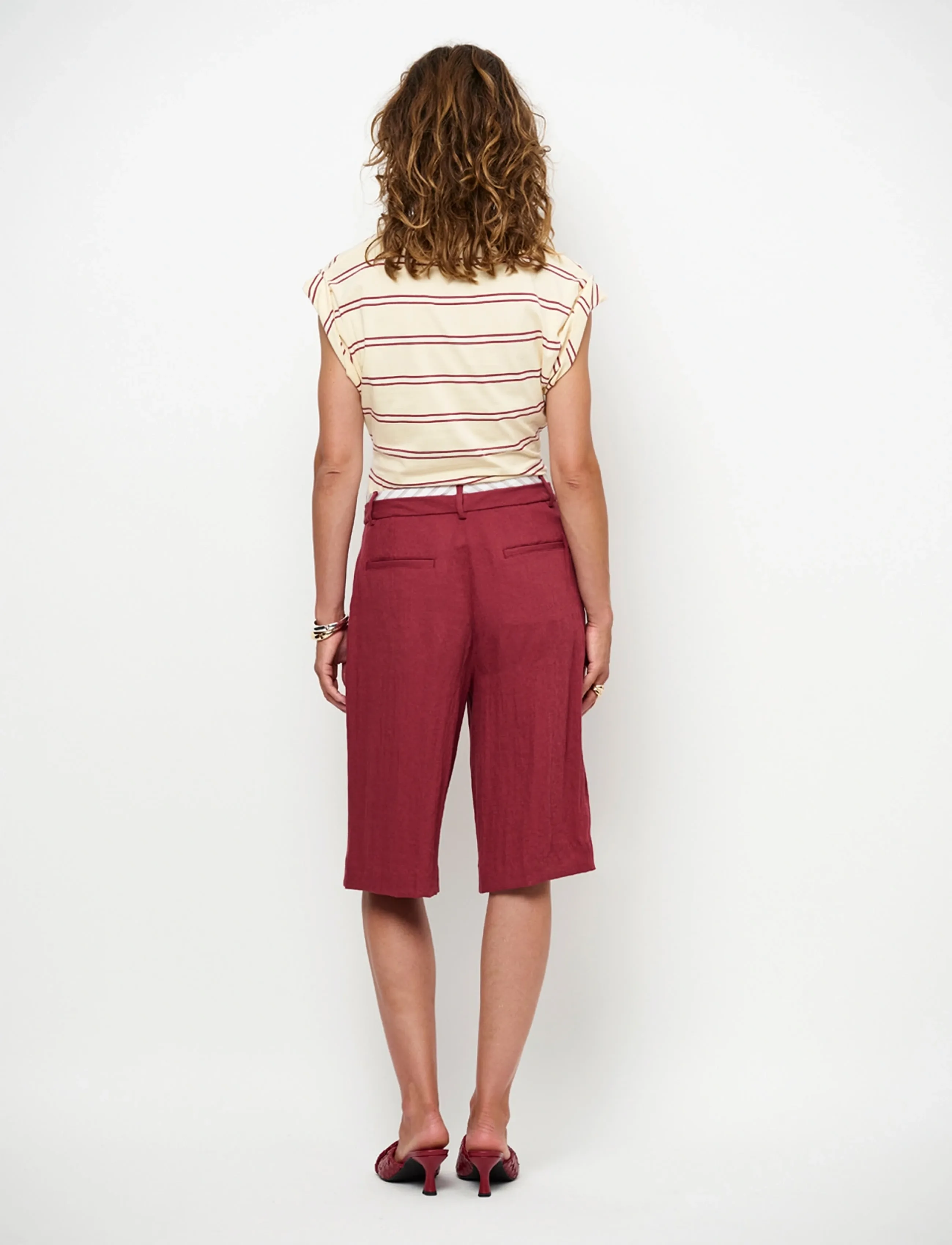 Dante6 - Dante6-Emra relaxed fit bermuda - bermudas - berry red - 4