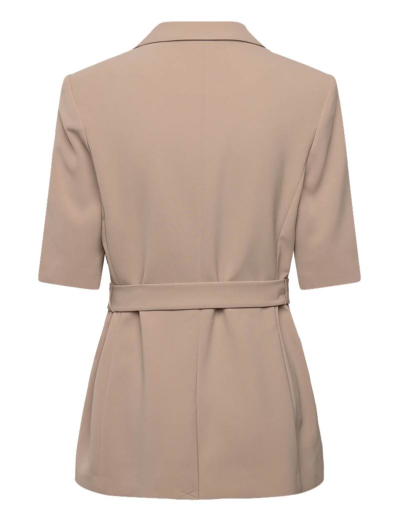 Dante6 - Dante6-Nissa short sleeves blazer - vööga bleiserid - sand beige - 1