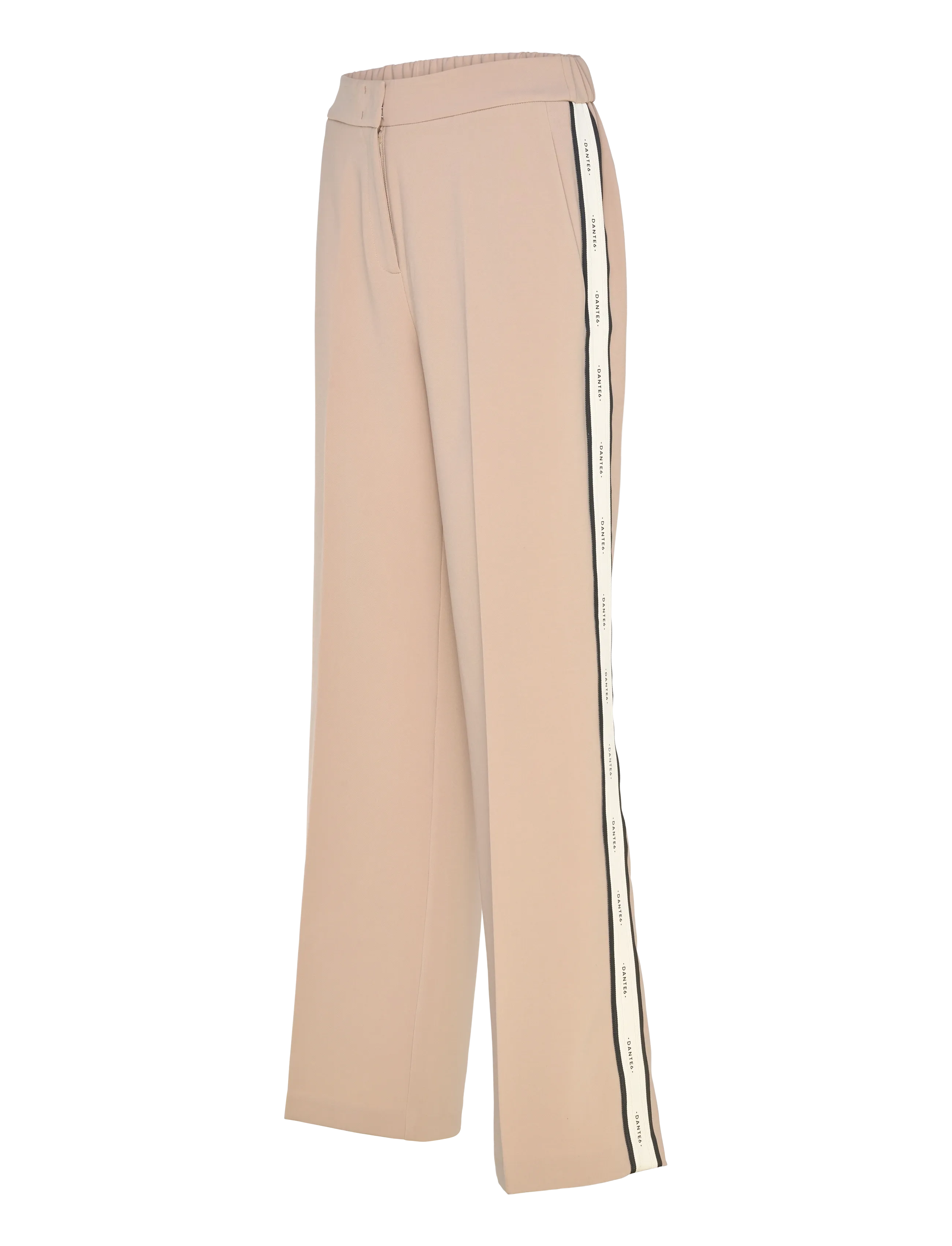 Dante6 - Dante6-Hush logo stripe smart pants - laia säärega püksid - sand beige - 3