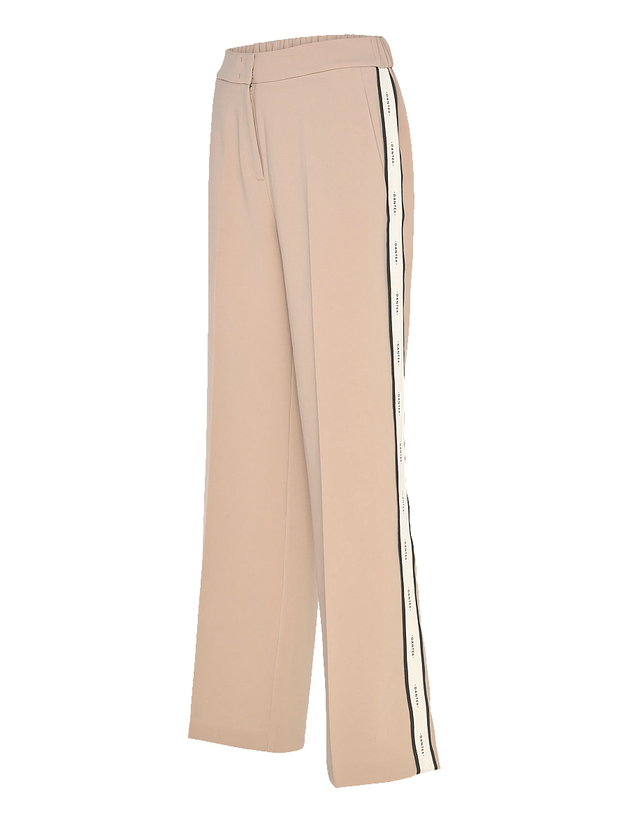 Dante6 - Dante6-Hush logo stripe smart pants - laia säärega püksid - sand beige - 3