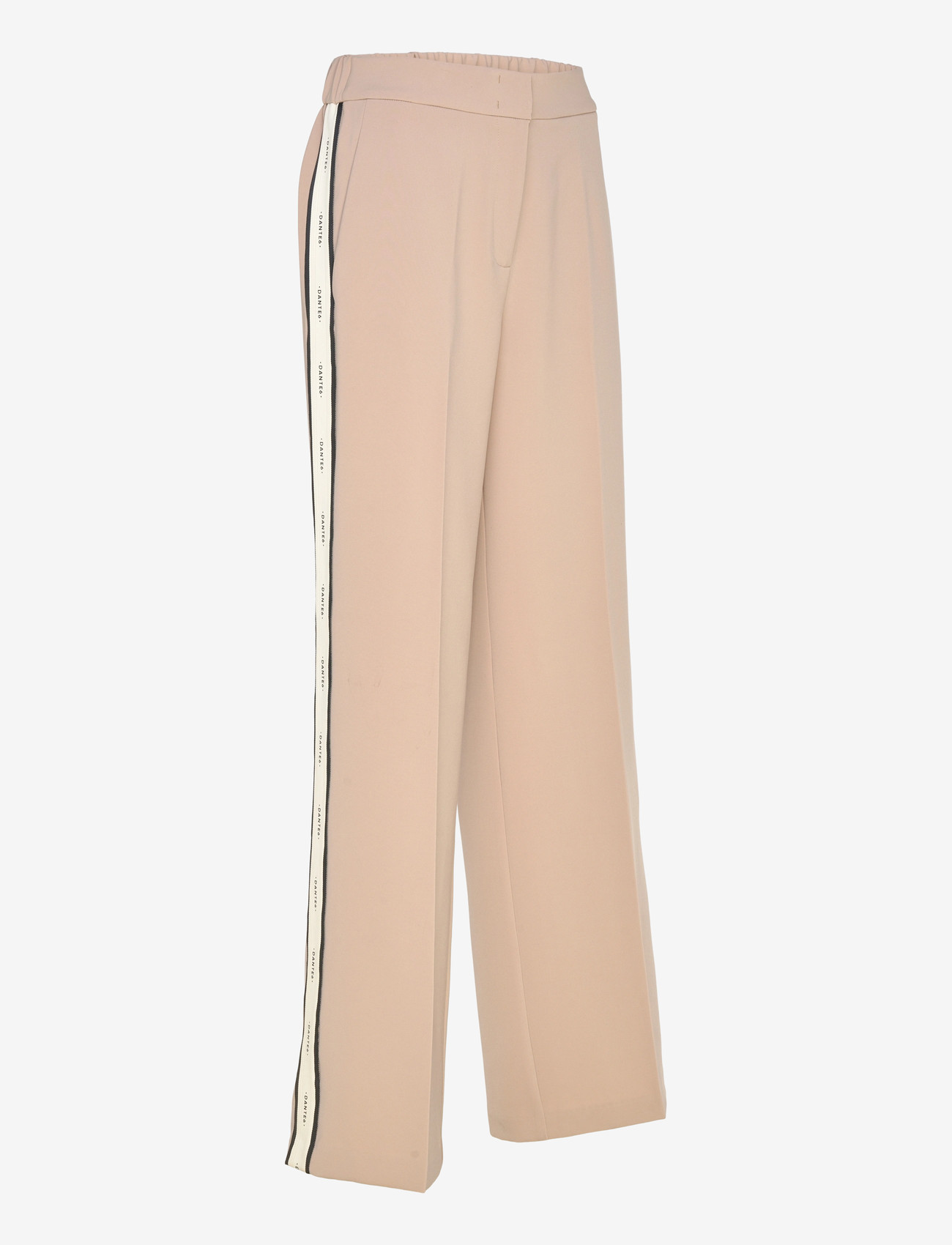 Dante6 - Dante6-Hush logo stripe smart pants - laia säärega püksid - sand beige - 4