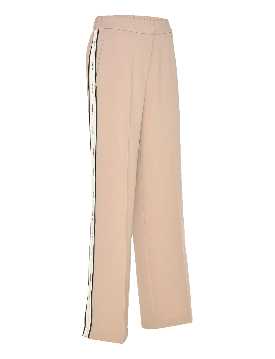 Dante6 - Dante6-Hush logo stripe smart pants - laia säärega püksid - sand beige - 4
