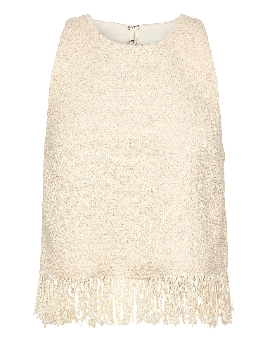 Dante6 - Dante6-Nolise fringe bouclé halter top - butter cream - 1