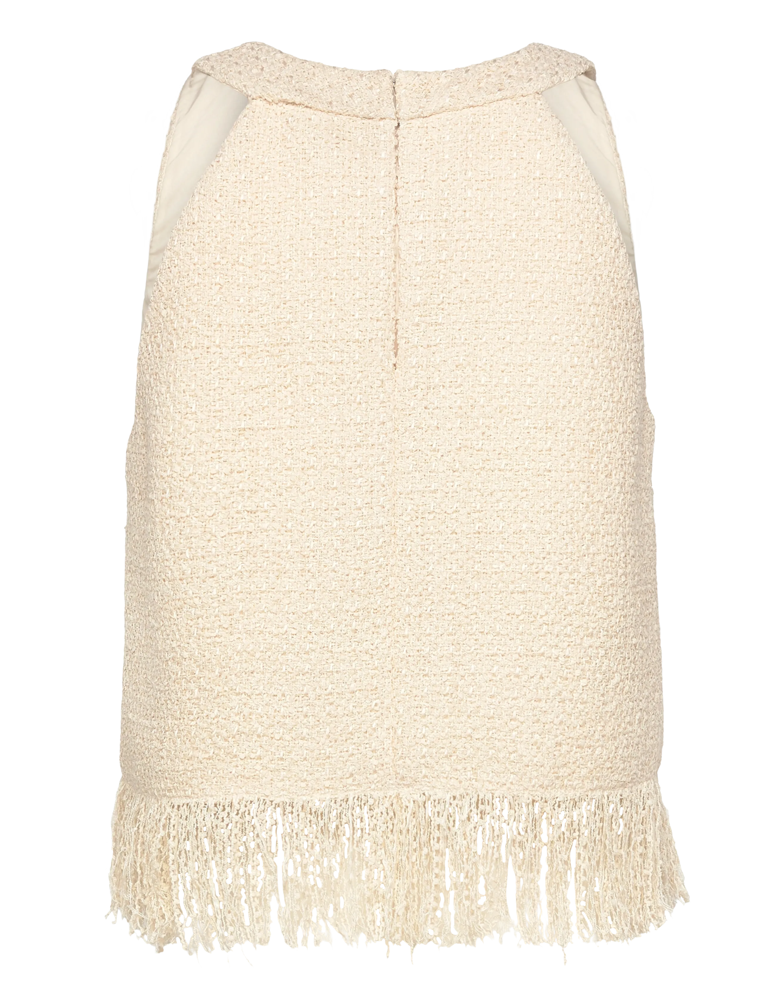 Dante6 - Dante6-Nolise fringe bouclé halter top - butter cream - 2