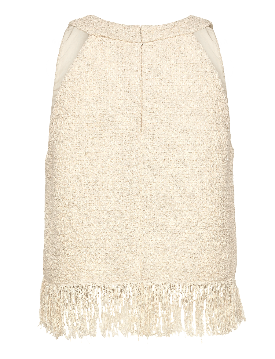Dante6 - Dante6-Nolise fringe bouclé halter top - butter cream - 2