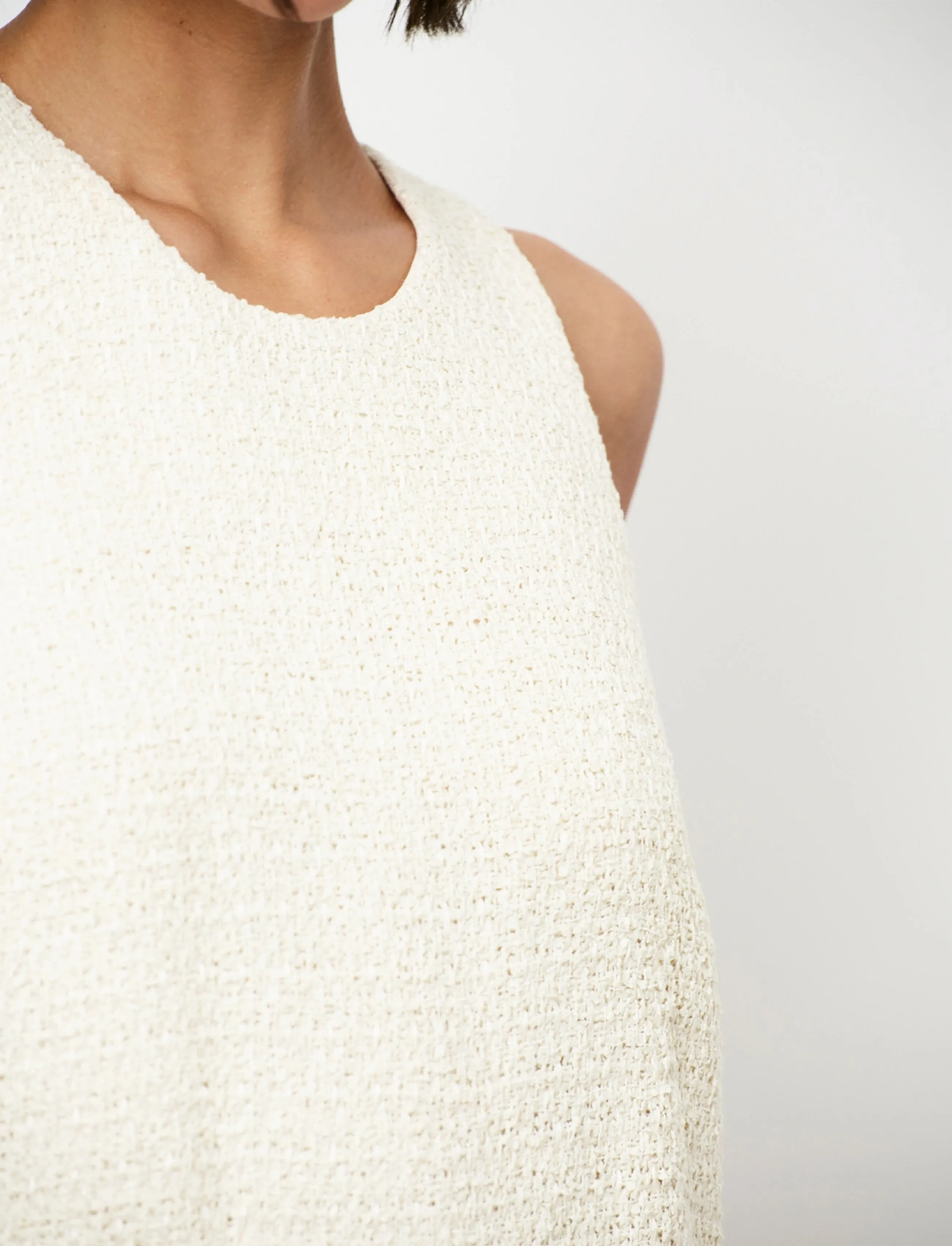 Dante6 - Dante6-Nolise fringe bouclé halter top - butter cream - 3