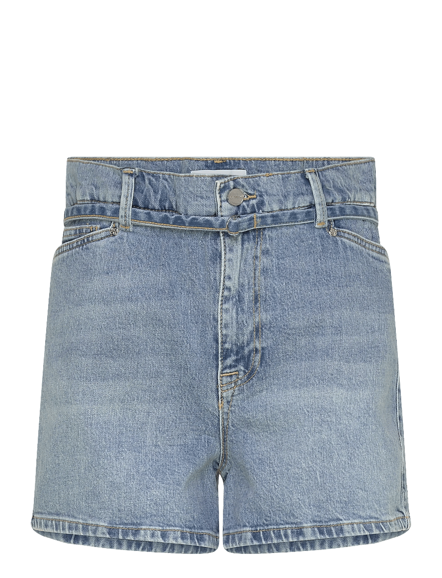 Dante6 - Dante6-Drift belted denim shorts - lühikesed teksapüksid - light washed blue - 1