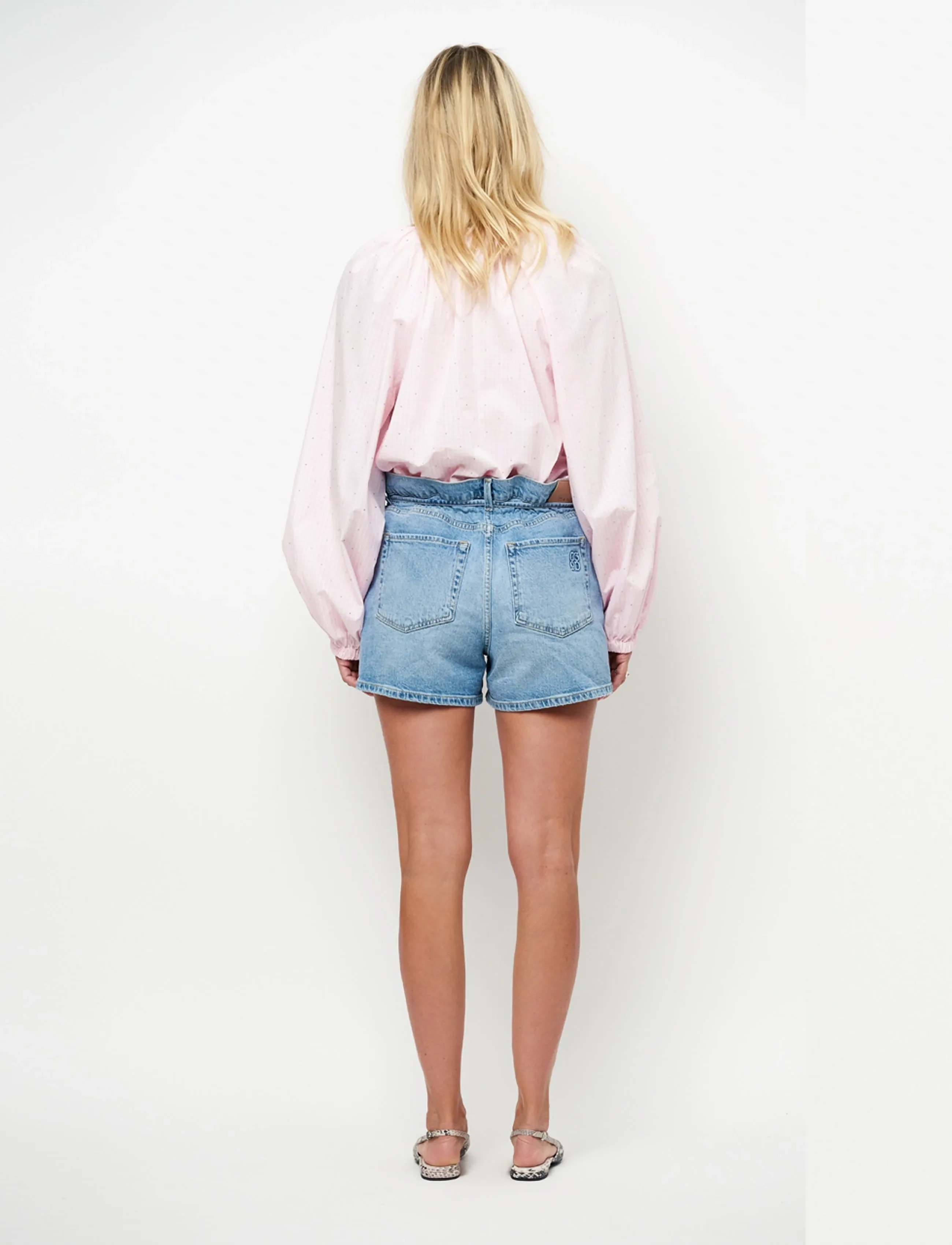 Dante6 - Dante6-Drift belted denim shorts - lühikesed teksapüksid - light washed blue - 4